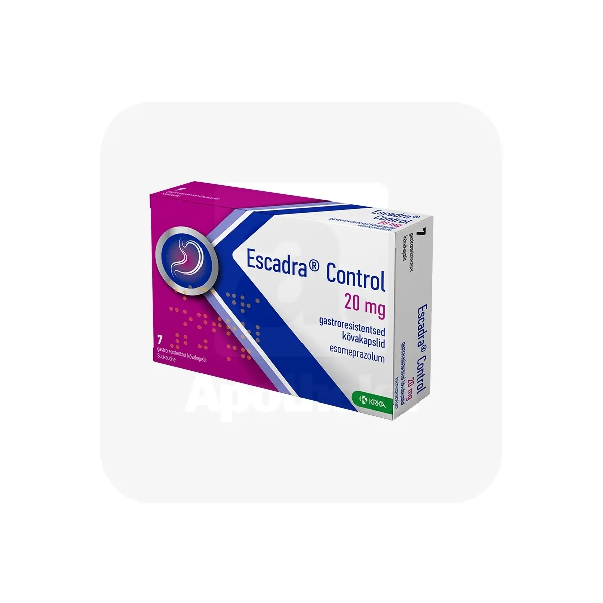 ESCADRA CONTROL GASTRORESISTENTNE KÕVAKAPSEL 20MG N7 - Tootepilt