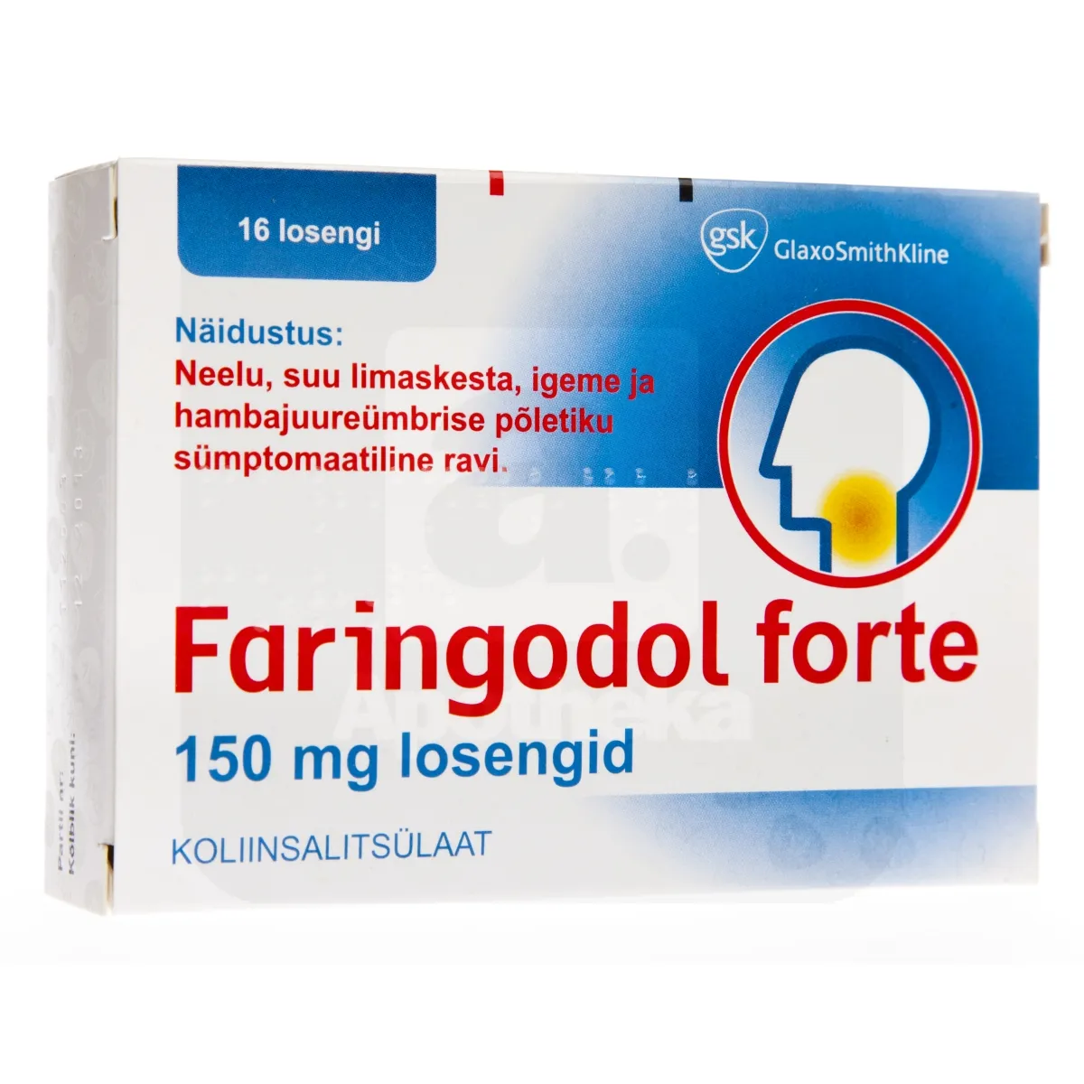 FARINGODOL FORTE LOSENG 150MG N16 - Tootepilt