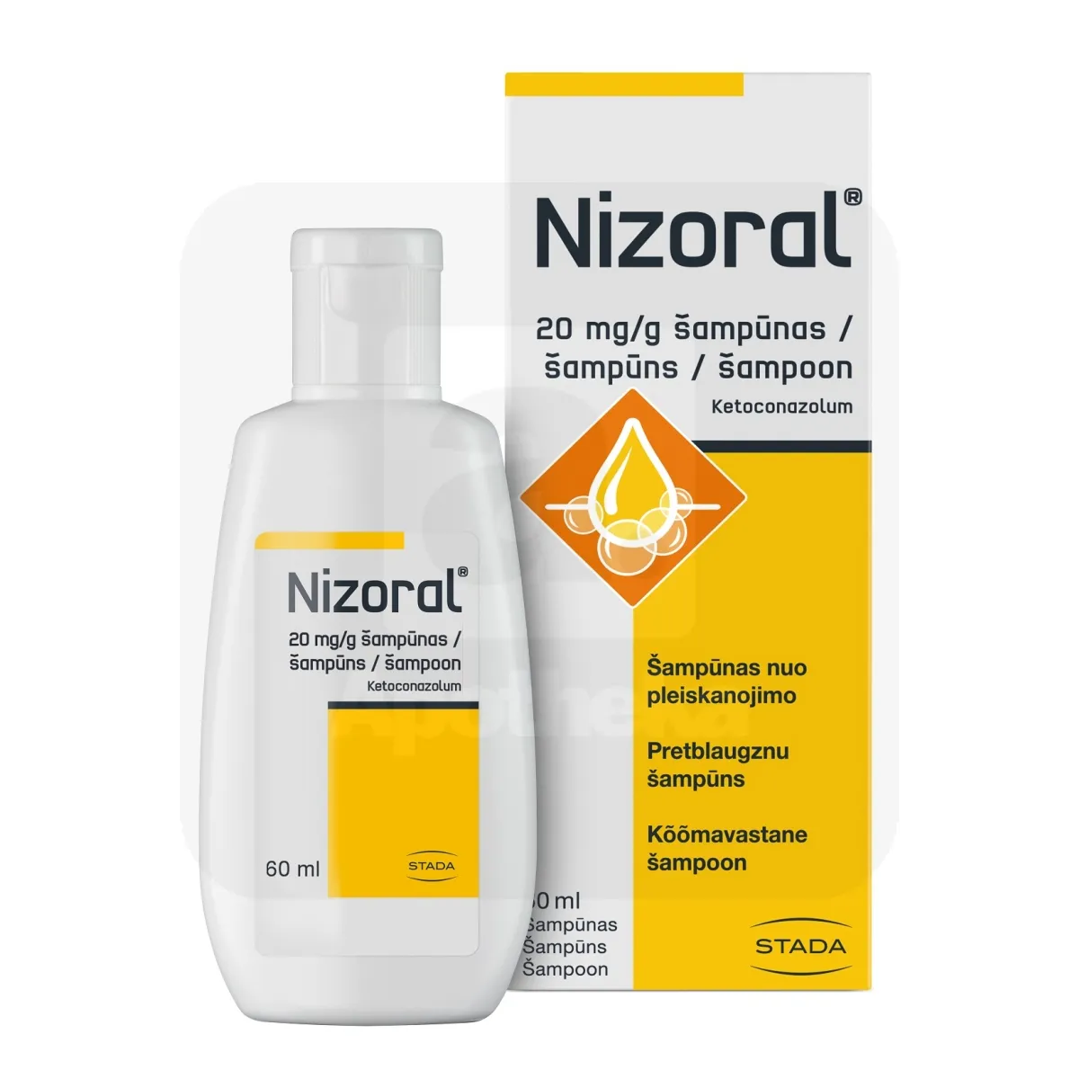 NIZORAL SHAMPOON 20MG/G 60ML - Tootepilt