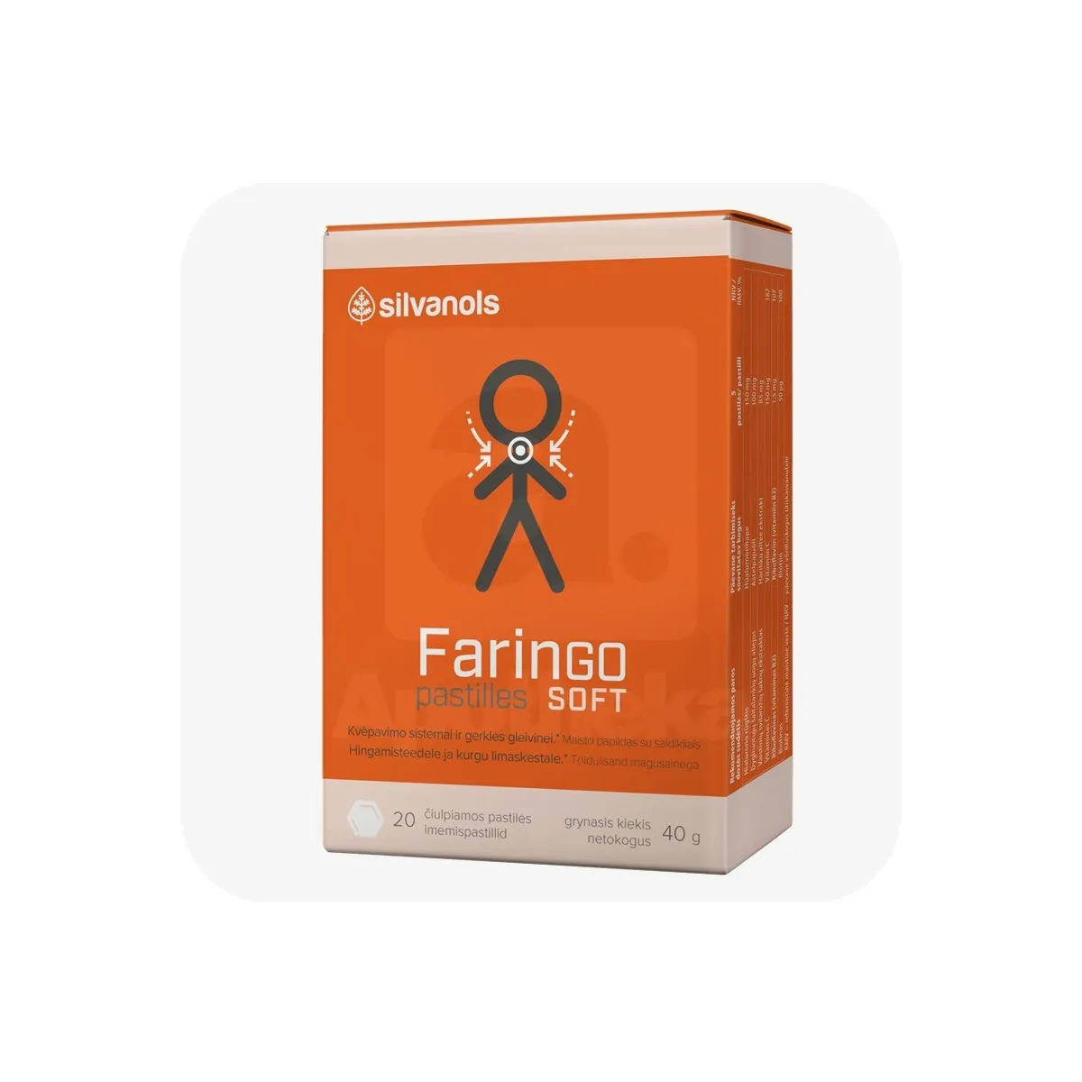 FARINGO SOFT KURGUPASTILLID N20 - Tootepilt