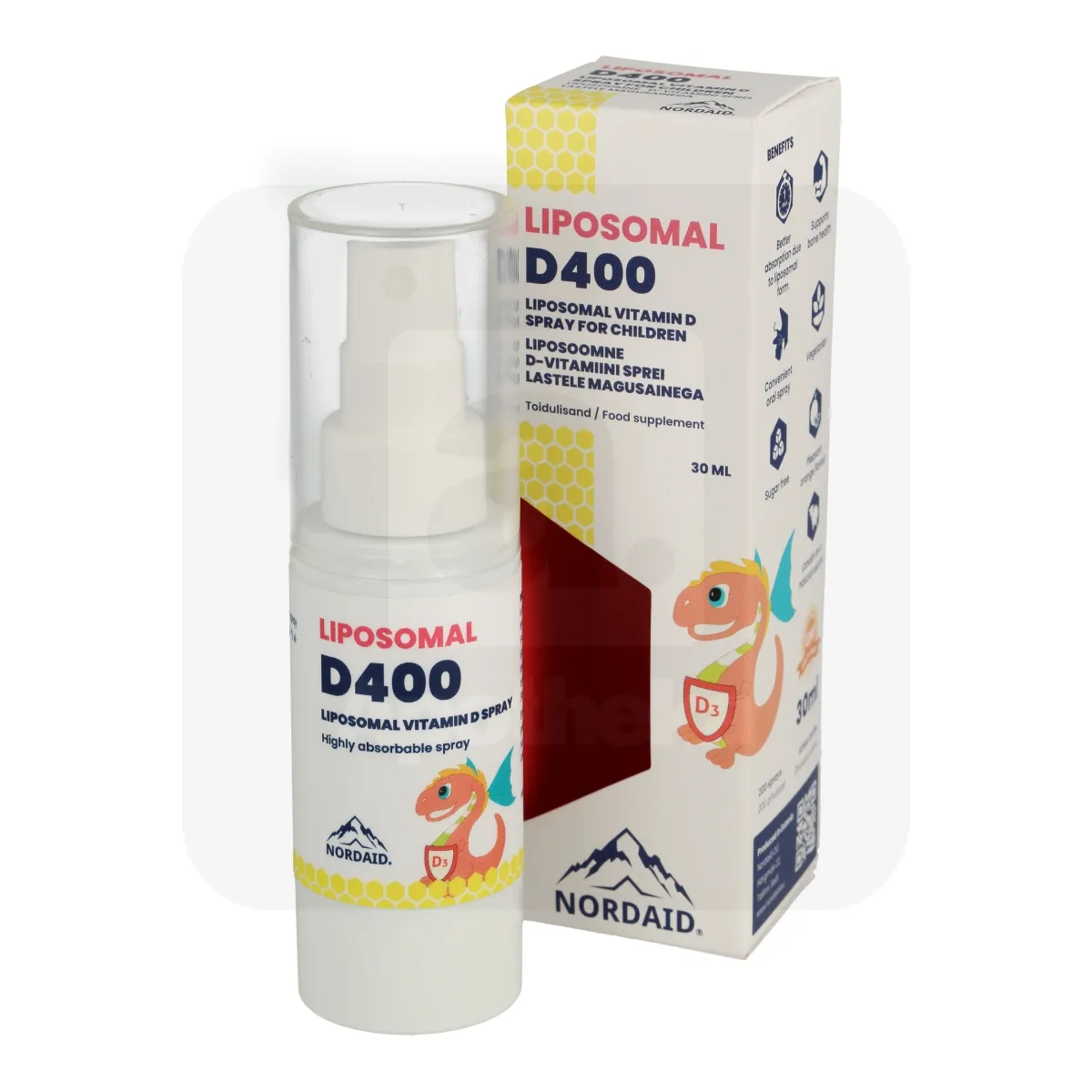 NORDAID LASTE VITAMIIN LIPOSOOMNE D400 SPREI 30ML - Tootepilt