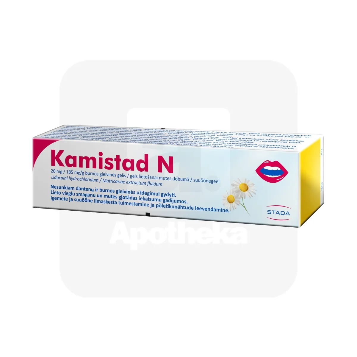 KAMISTAD N SUUÕÕNEGEEL 20MG+185MG/G 10G - Tootepilt