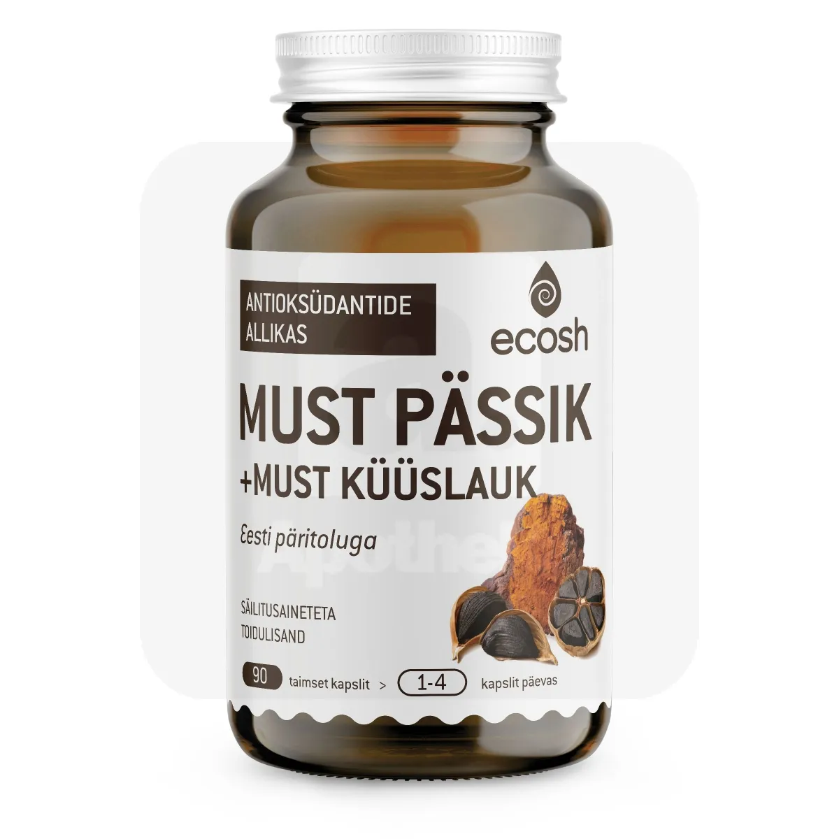 ECOSH MUST PÄSSIK+MUST KÜÜSLAUK KAPSLID N90 - Tootepilt