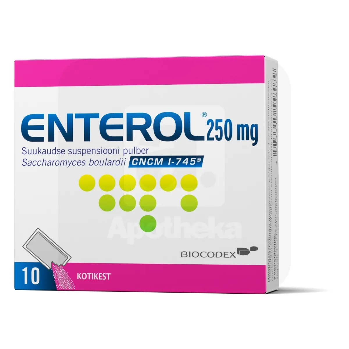 ENTEROL SUUKAUDSE SUSPENSIOONI PULBER 250MG N10 - Tootepilt