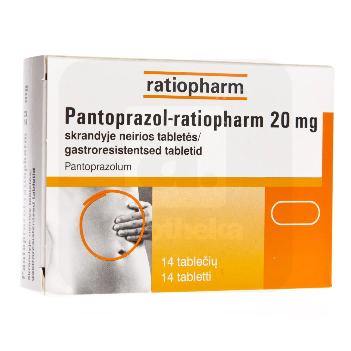 PANTOPRAZOL-RTP 20MG GASTRORESIST TBL 20MG N14 - Tootepilt