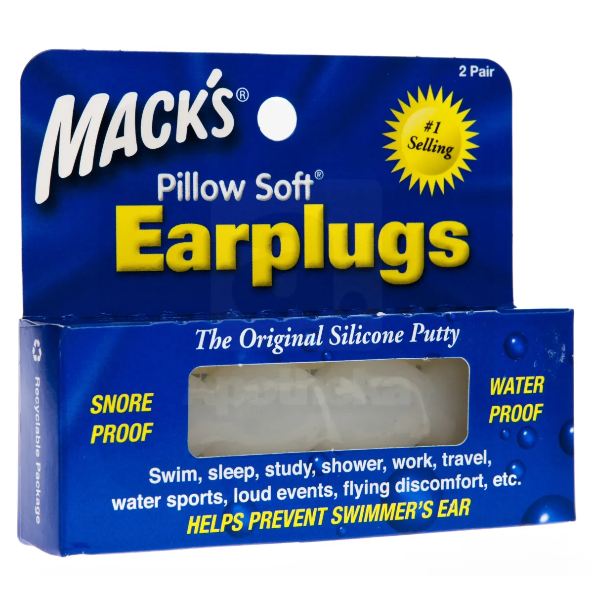 KÕRVATROPID MACK'S SILIKOONIST TÄISKASVANUTELE N4 2 PAARI - Tootepilt