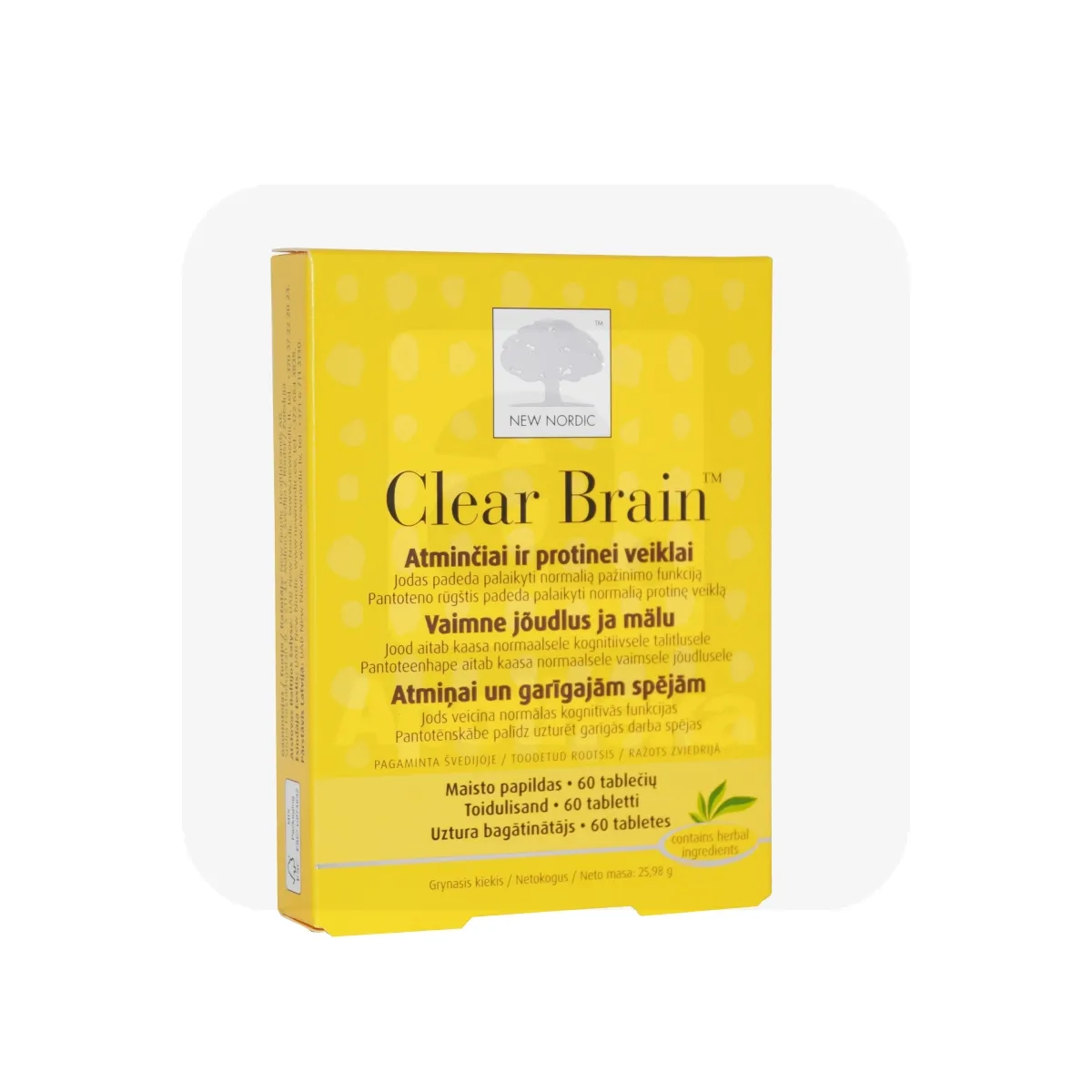 NEW NORDIC CLEAR BRAIN TBL N60 - Tootepilt 1