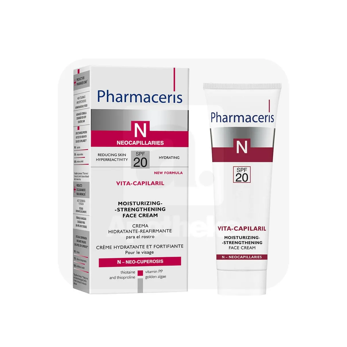 PHARMACERIS N VITA-CAPILARIL NÄOKREEM TUGEVDAV SPF20 50ML - Tootepilt