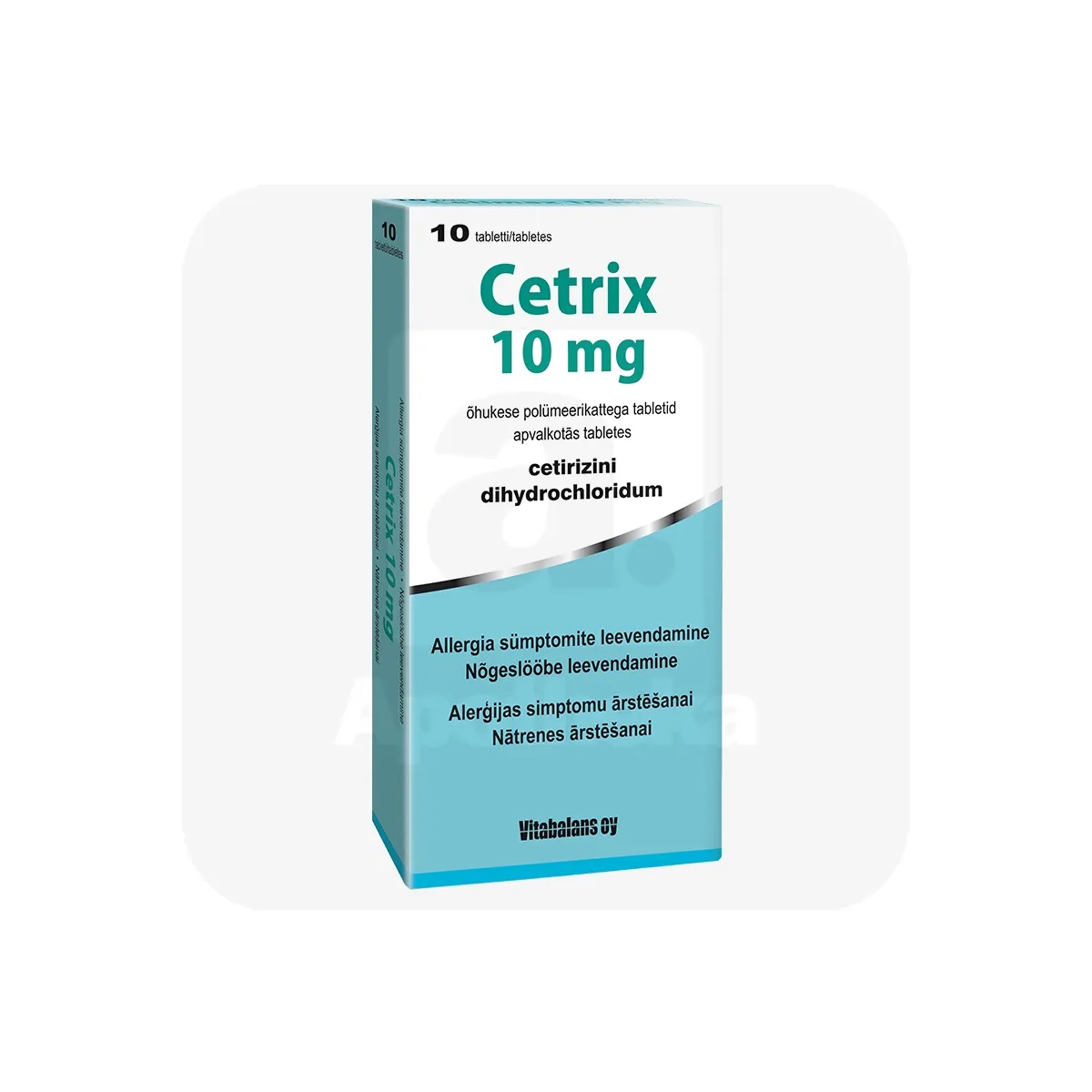 CETRIX 10MG TBL 10MG N10 - Tootepilt