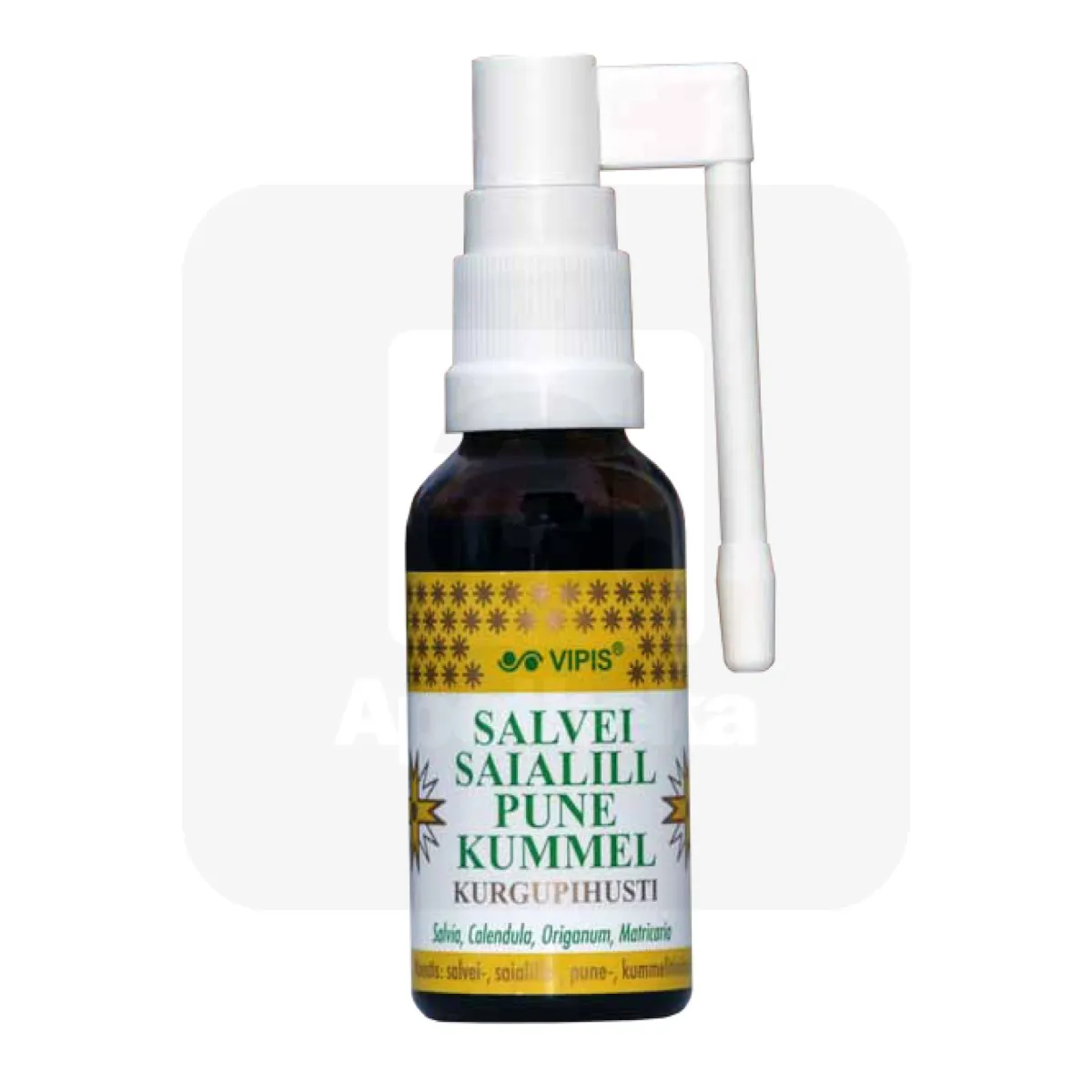 VIPIS SALVEI-SAIALILL-PUNE-KUMMEL KURGUPIHUSTI 30ML - Tootepilt