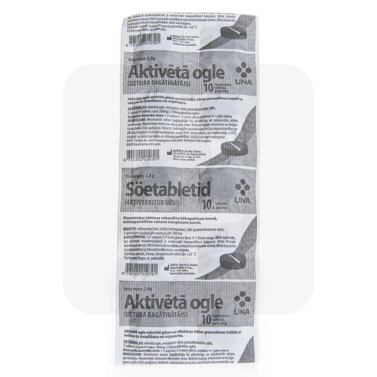 UNA SÖETABLETID 260MG N10 - Tootepilt