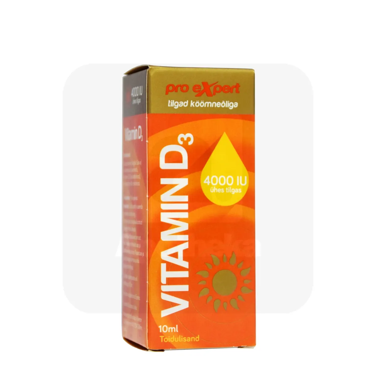 VITAMIN D3 PRO EXPERT 4000IU TILGAD KÖÖMNEÕLIGA 10ML - Tootepilt