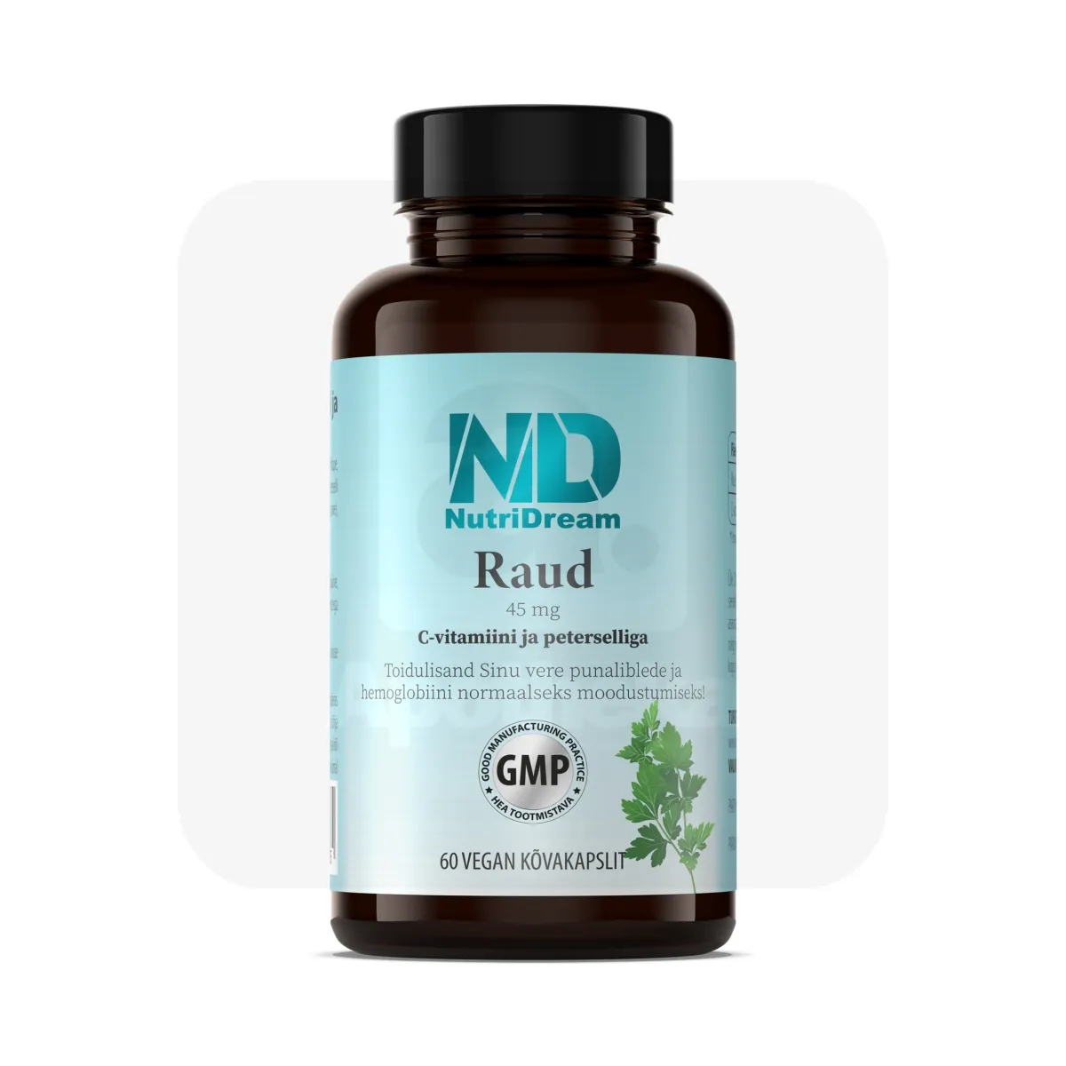 NUTRIDREAM RAUD C VITAMIINI JA PETERSELLIGA KAPSLID 45MG N60 - Tootepilt
