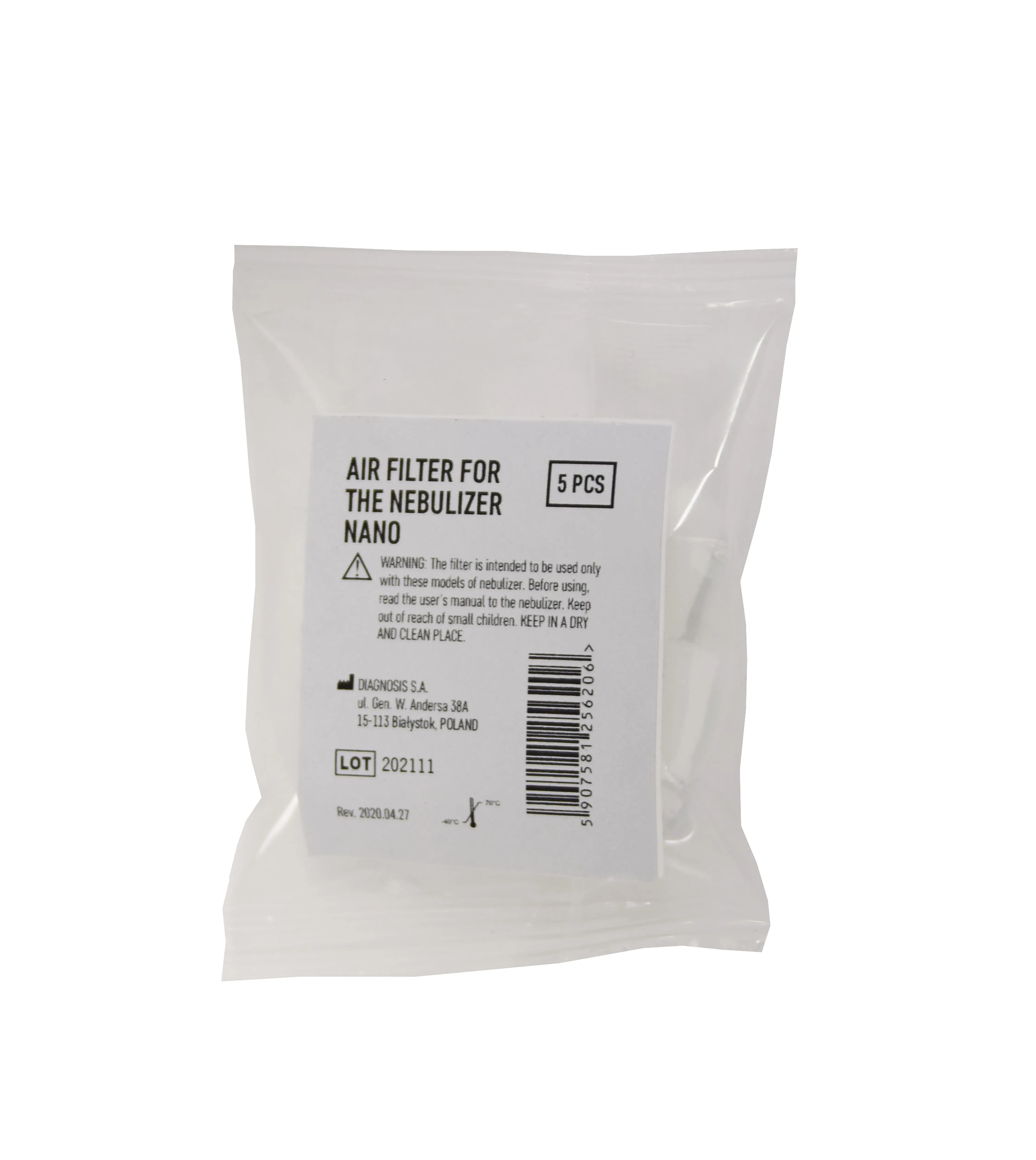 KOMPRESSOR-NEBULISAATOR DIAGNOSTIC NANO FILTRID N5 - Tootepilt 