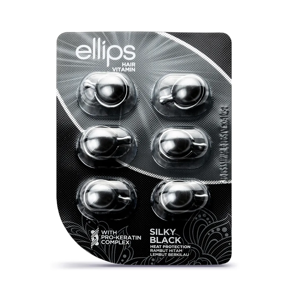 ELLIPS SILKY BLACK JUUKSEVITAMIINID PEALEMÄÄRITAVAD 1ML N6 - Tootepilt 2