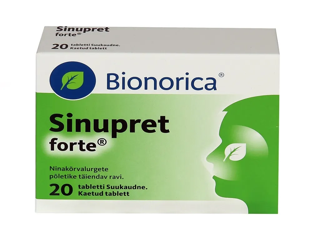 SINUPRET FORTE KAETUD TBL 12+36+36+36+36MG N20 - Tootepilt 