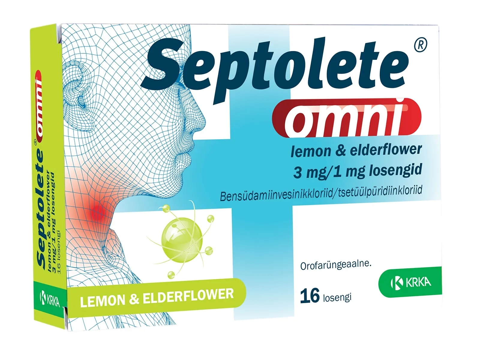 SEPTOLETE OMNI LOSENG LEMON&ELDERFLOWER 3+1MG N16 - Tootepilt 