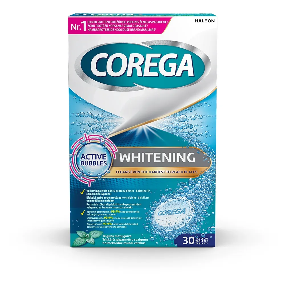 COREGA DENTAL WHITE TBL N30 - Tootepilt 