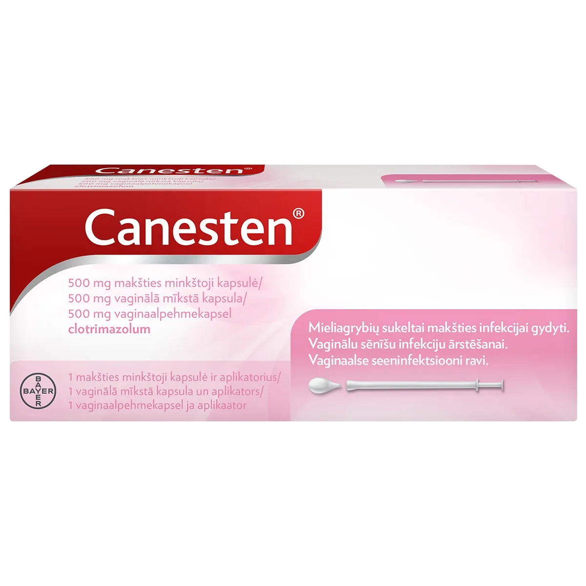 CANESTEN VAGINAALPEHMEKAPSEL 500MG N1 - Tootepilt 