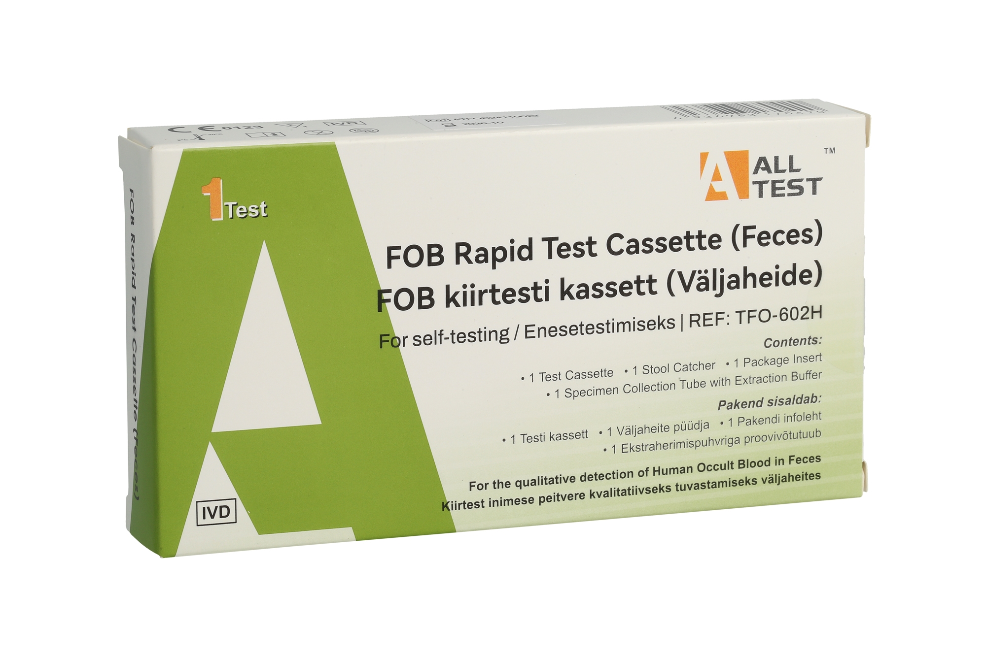 ALLTEST KIIRTEST PEITVERE TUVASTAMISEKS VÄLJAHEITEST (FOB) N1 - Tootepilt 