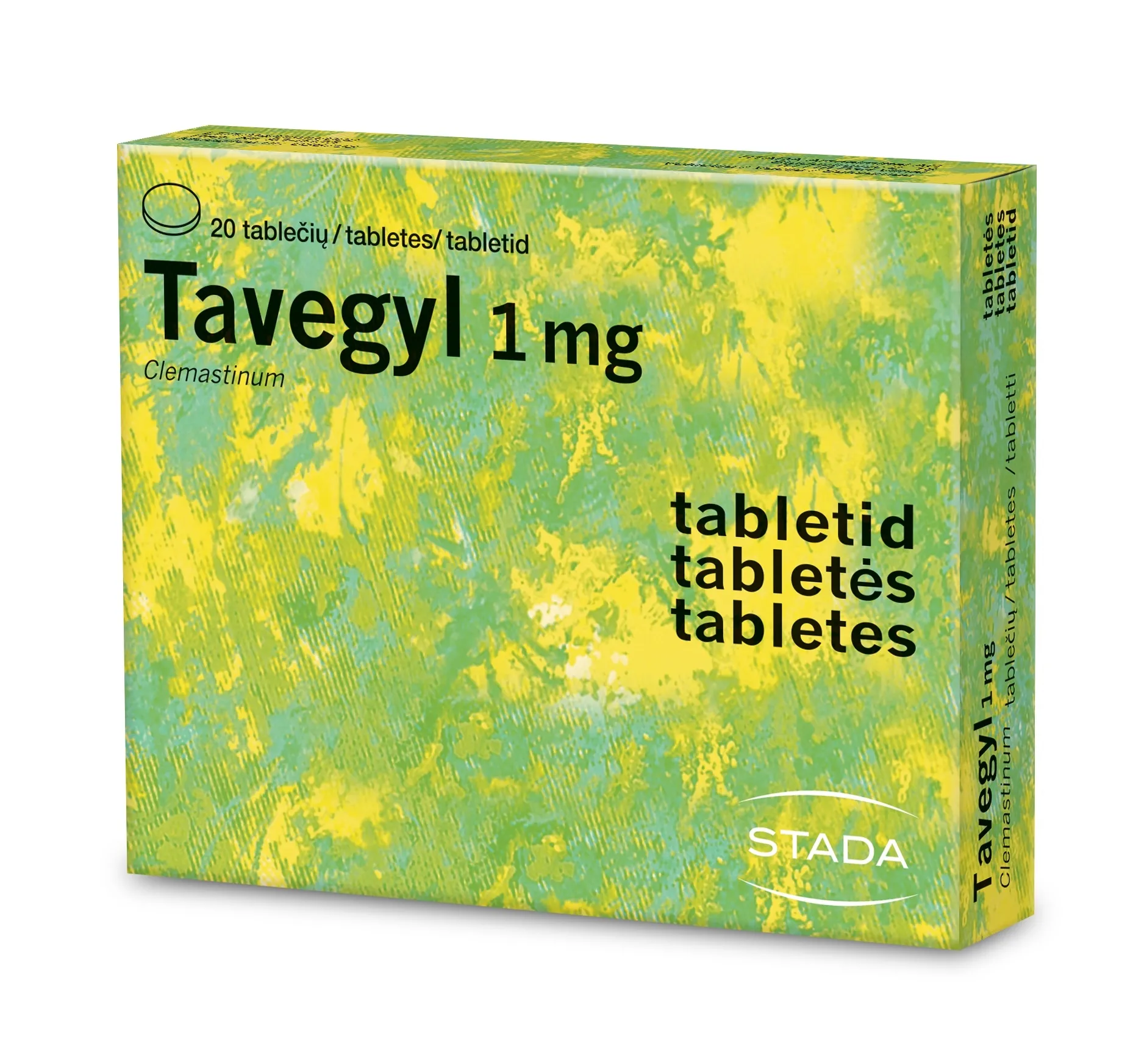 TAVEGYL TBL 1MG N20 - Tootepilt 