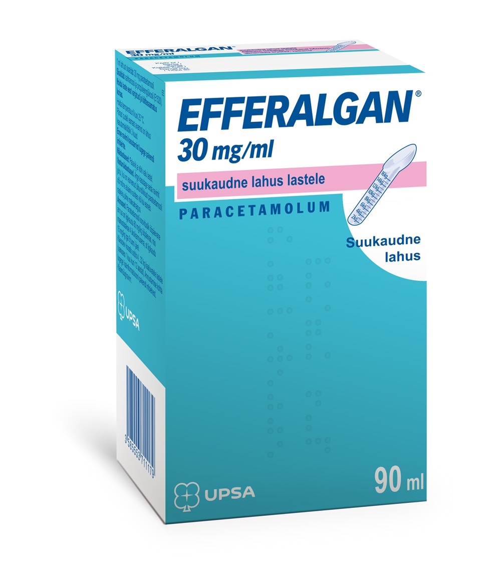 EFFERALGAN SUUKAUDNE LAHUS 30MG/ML 90ML - Tootepilt 