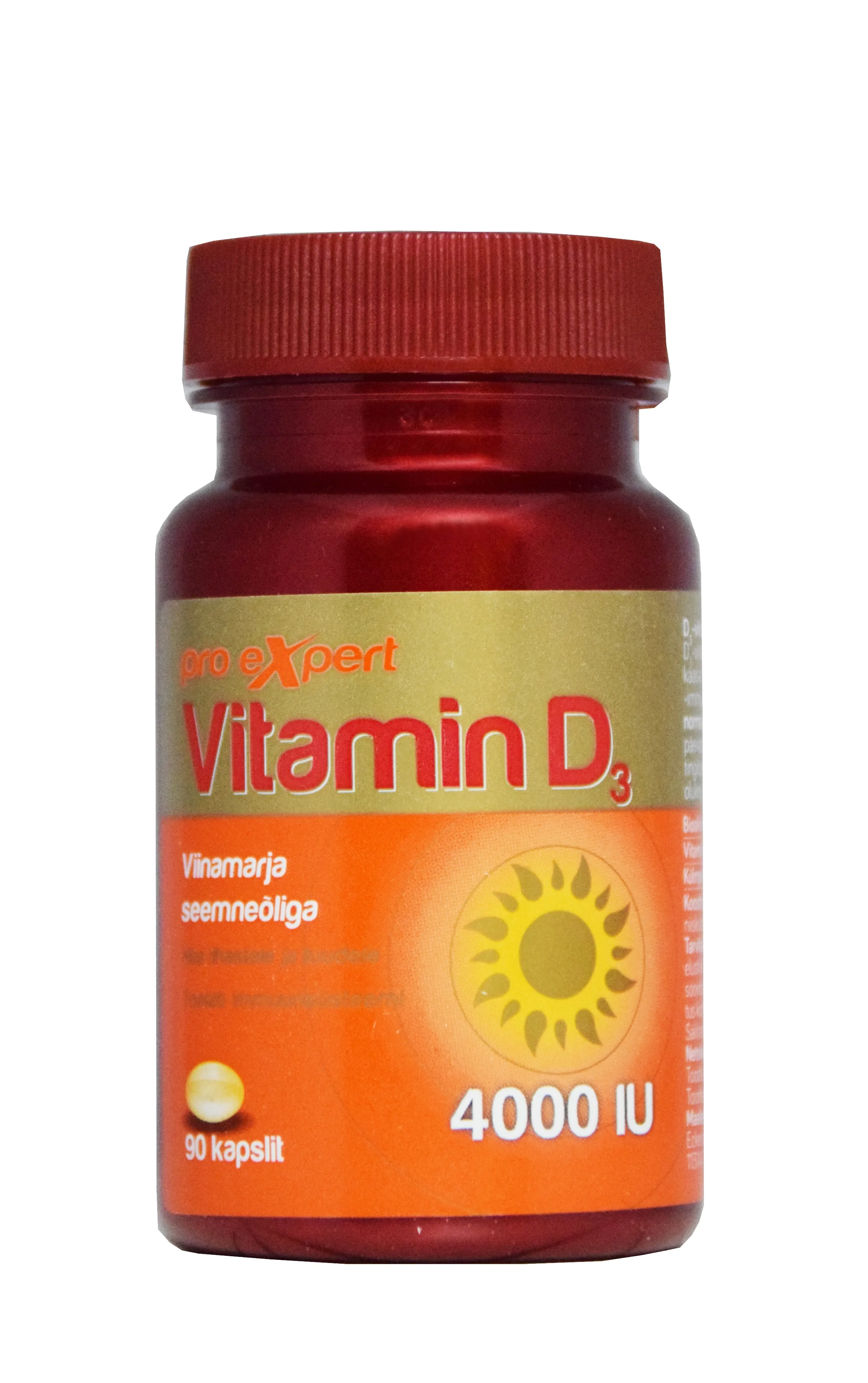 VITAMIN D3 PRO EXPERT 4000IU KAPSLID N90 - Tootepilt 