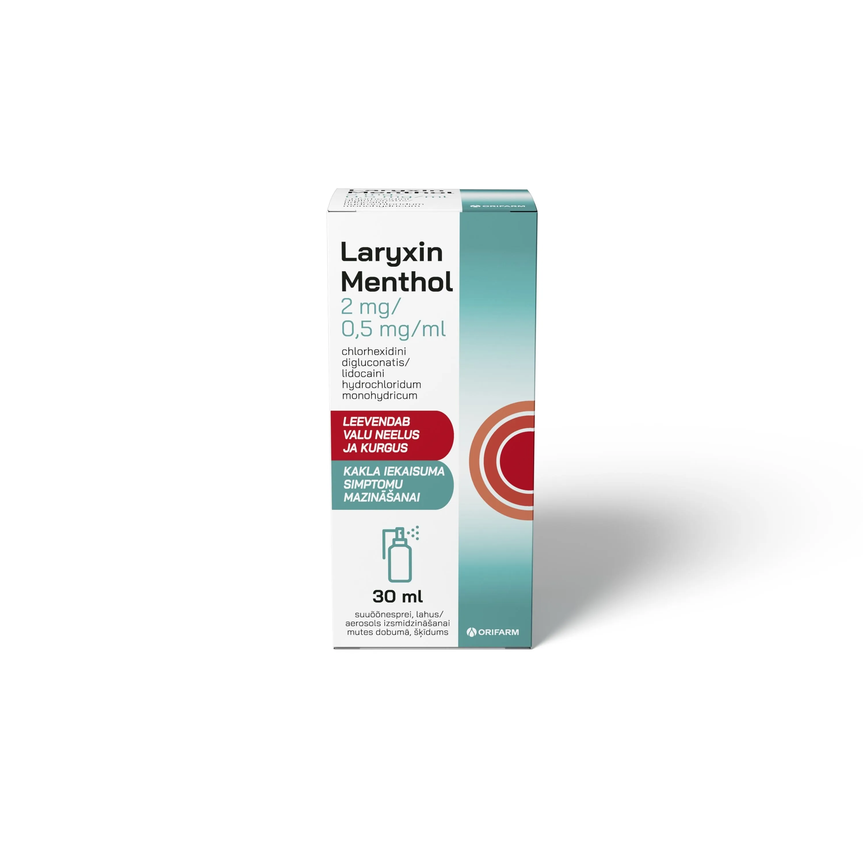 LARYXIN MENTHOL SUUÕÕNESPREI 2MG+0,5MG/ML 30ML N1 - Tootepilt 
