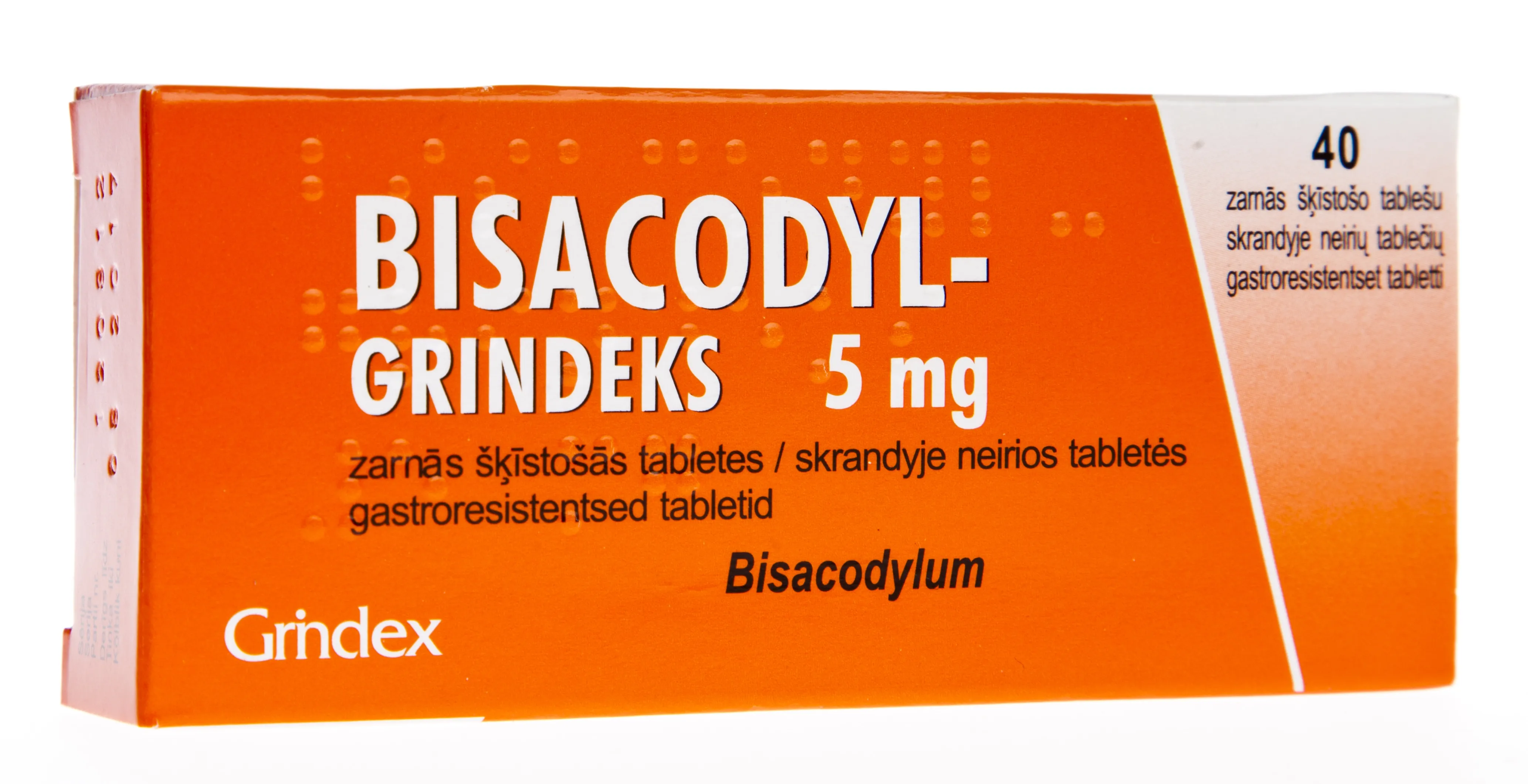 BISACODYL-GRINDEKS GASTRORESIST TBL 5MG N40 - Tootepilt 