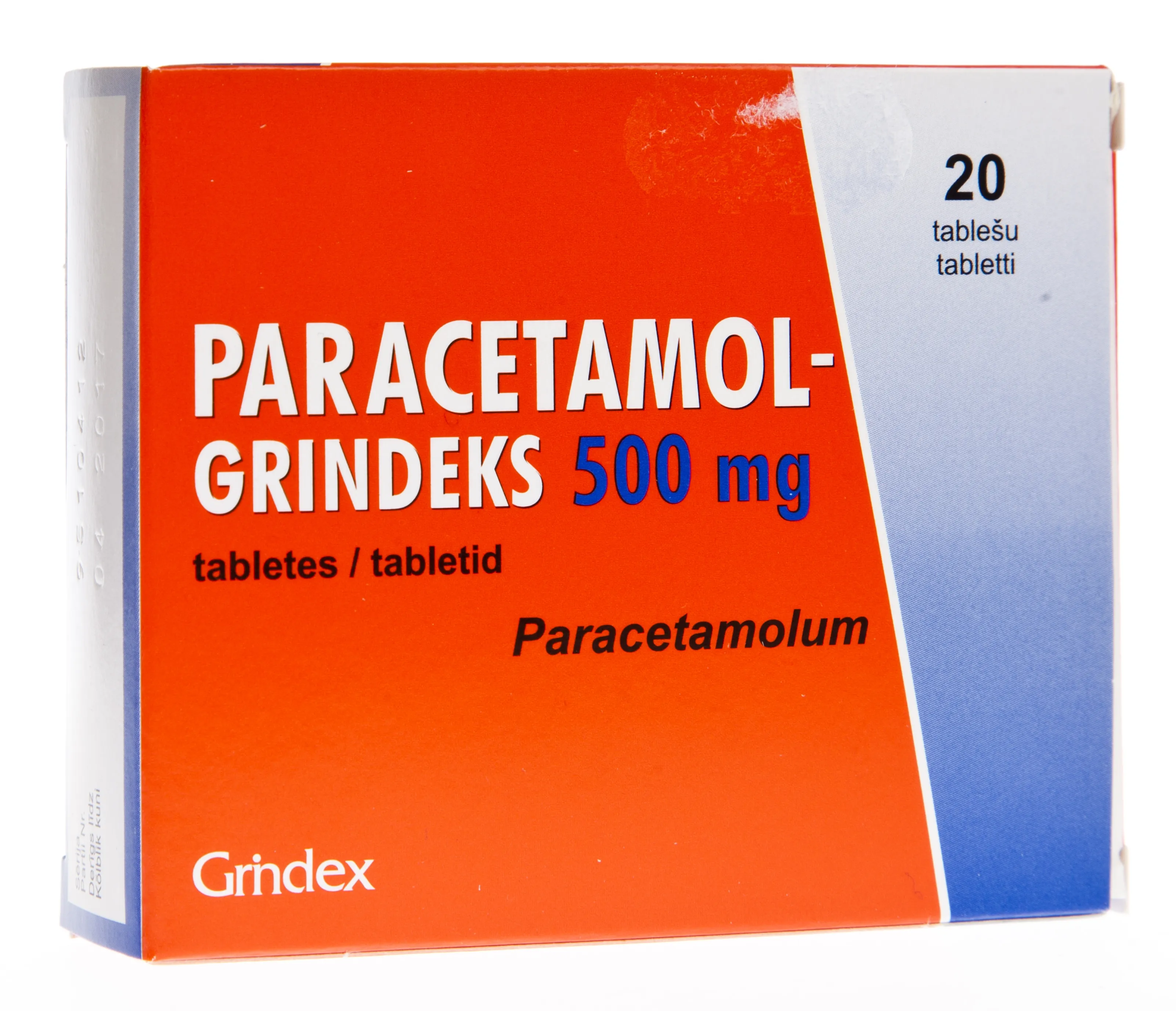 PARACETAMOL-GRINDEKS TBL 500MG N20 - Tootepilt 