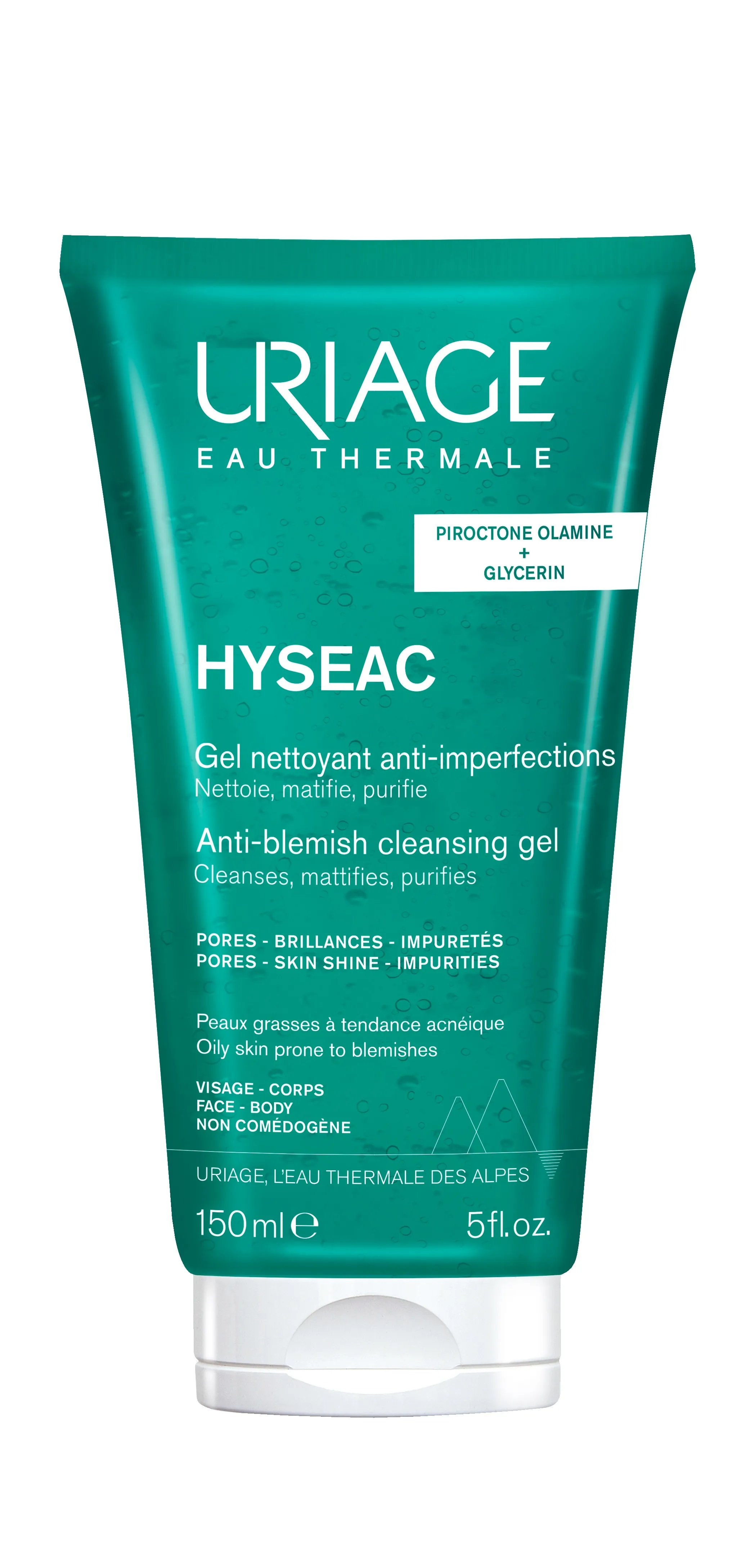 URIAGE HYSEAC PESUGEEL RASUSELE NAHALE NÄOLE JA KEHALE 150ML - Tootepilt 