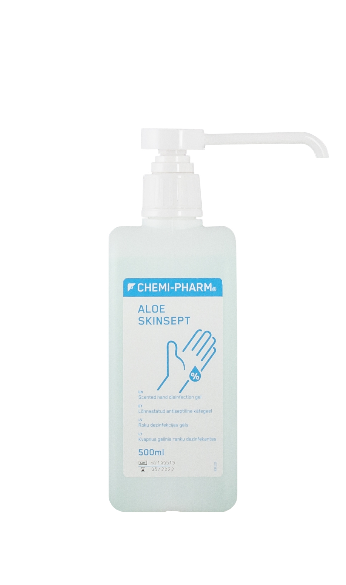 CHEMIPHARM ALOE SKINSEPT GEEL KÄTELE 500ML - Tootepilt 