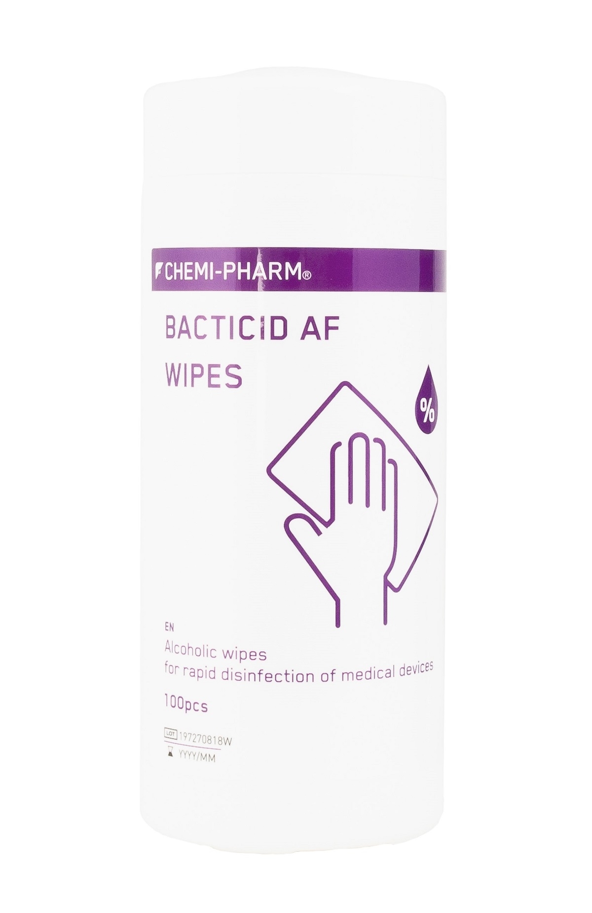 CHEMIPHARM BACTICID AF WIPES SALVRÄTIKUD N100 (PURGIS) - Tootepilt 