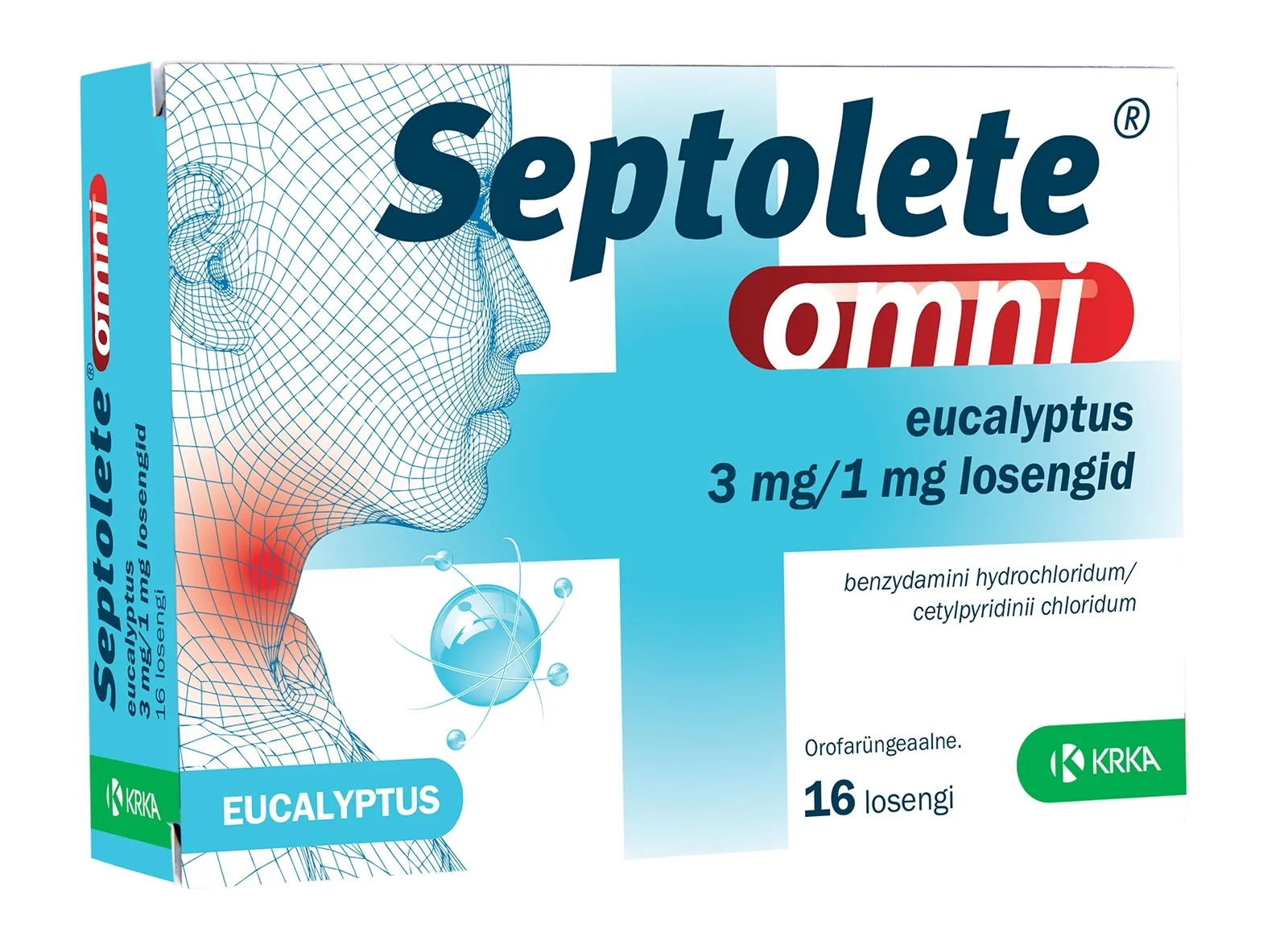 SEPTOLETE OMNI EUCALYPTUS LOSENG 3MG+1MG N16 - Tootepilt 