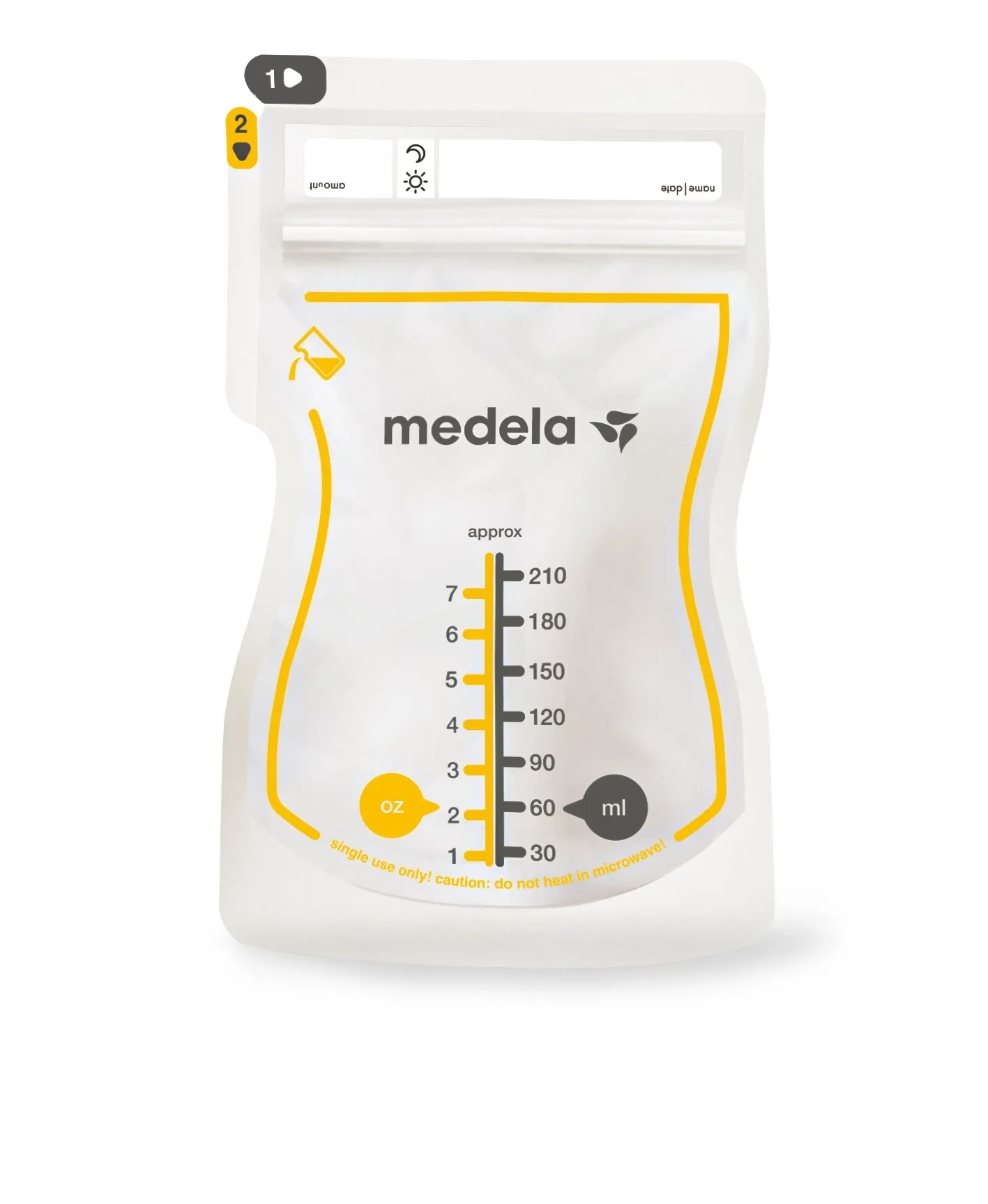MEDELA BF RINNAPIIMA SÄILITUSKOTID 210ML N25 - Tootepilt 
