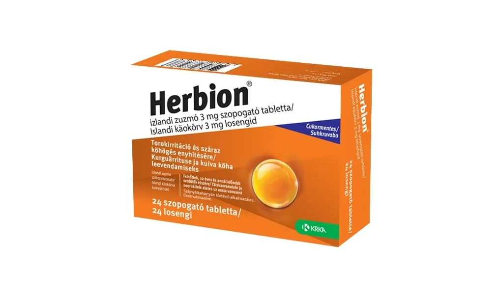 HERBION ISLANDI KÄOKÕRV LOSENG 3MG N24 - Tootepilt 
