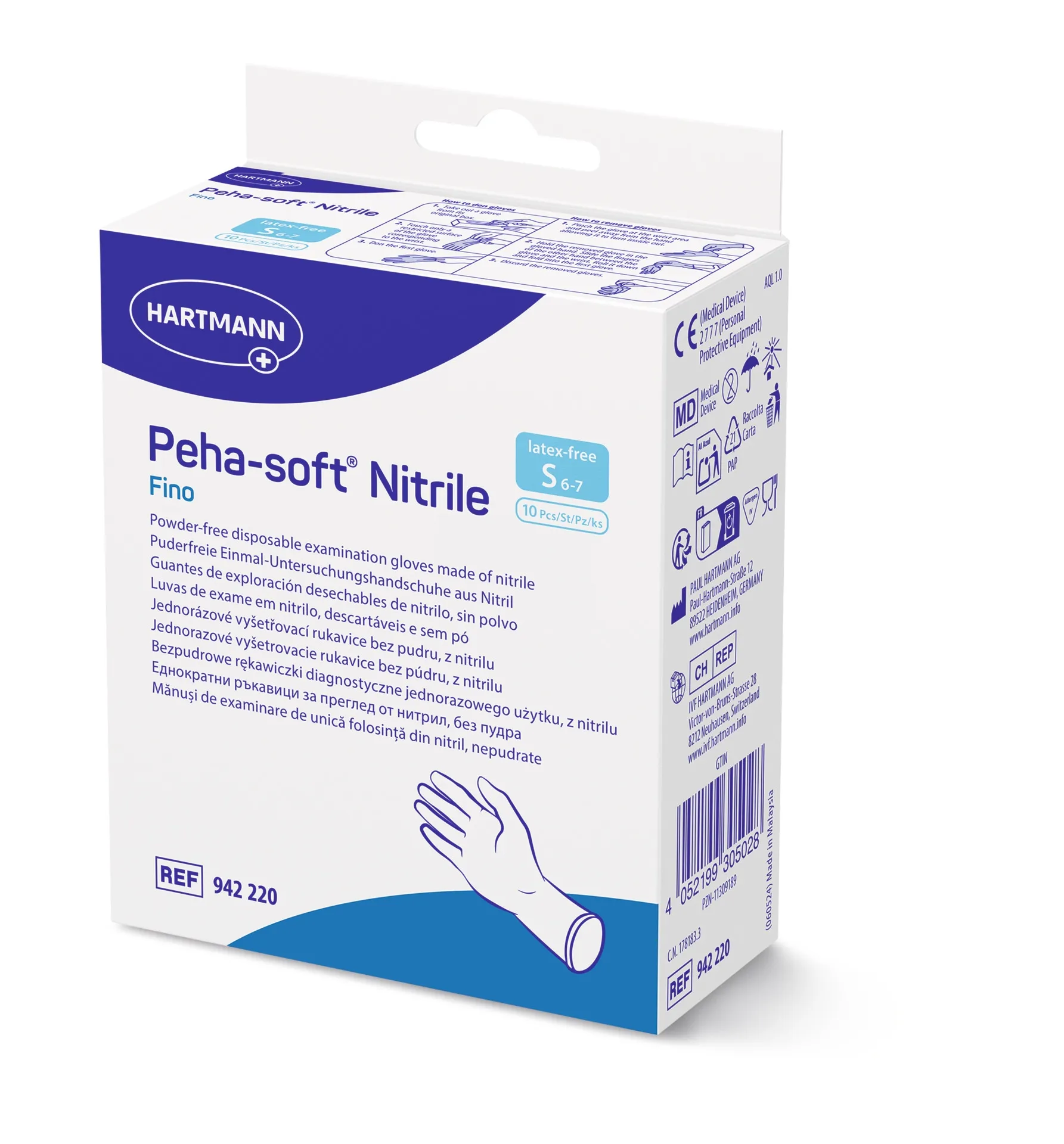 PEHA-SOFT KINDAD NITRILE FINO S N10 - Tootepilt 