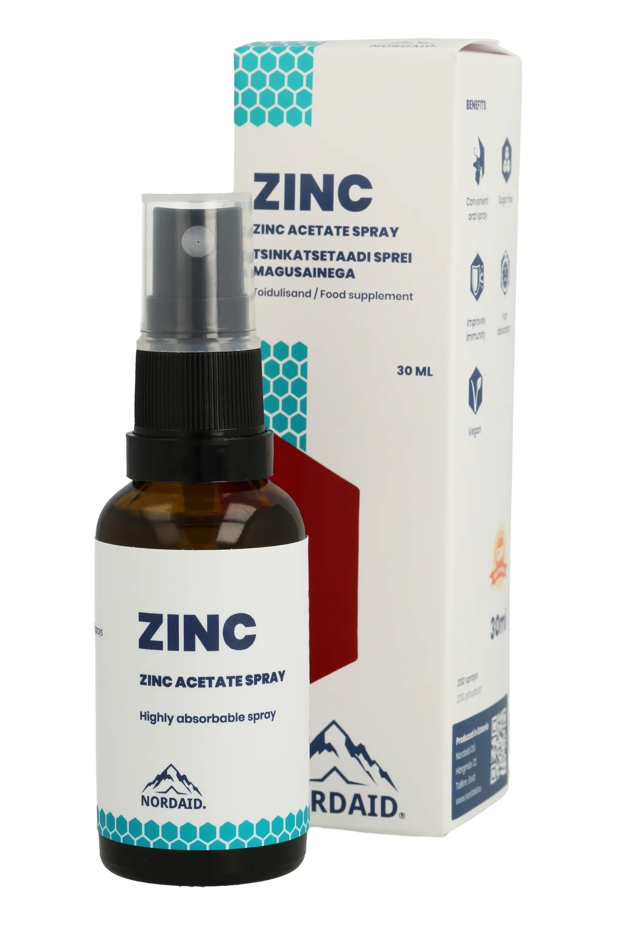 NORDAID ZINC SUUKAUDNE TSINKATSETAADI SPREI 30ML - Tootepilt 