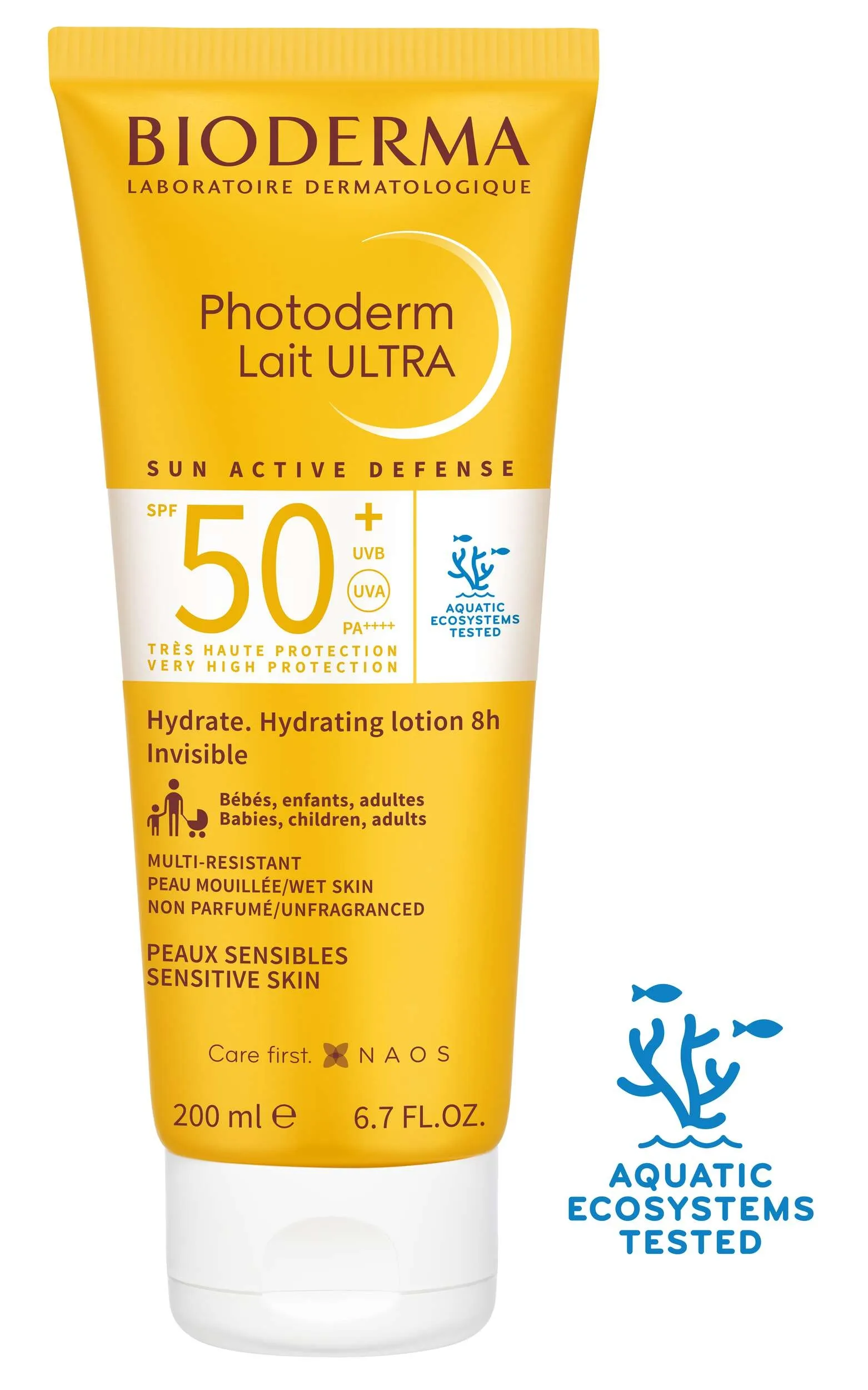 BIODERMA PHOTODERM LAIT ULTRA PÄIKESEKAITSEPIIM SPF50+ 200ML - Tootepilt 