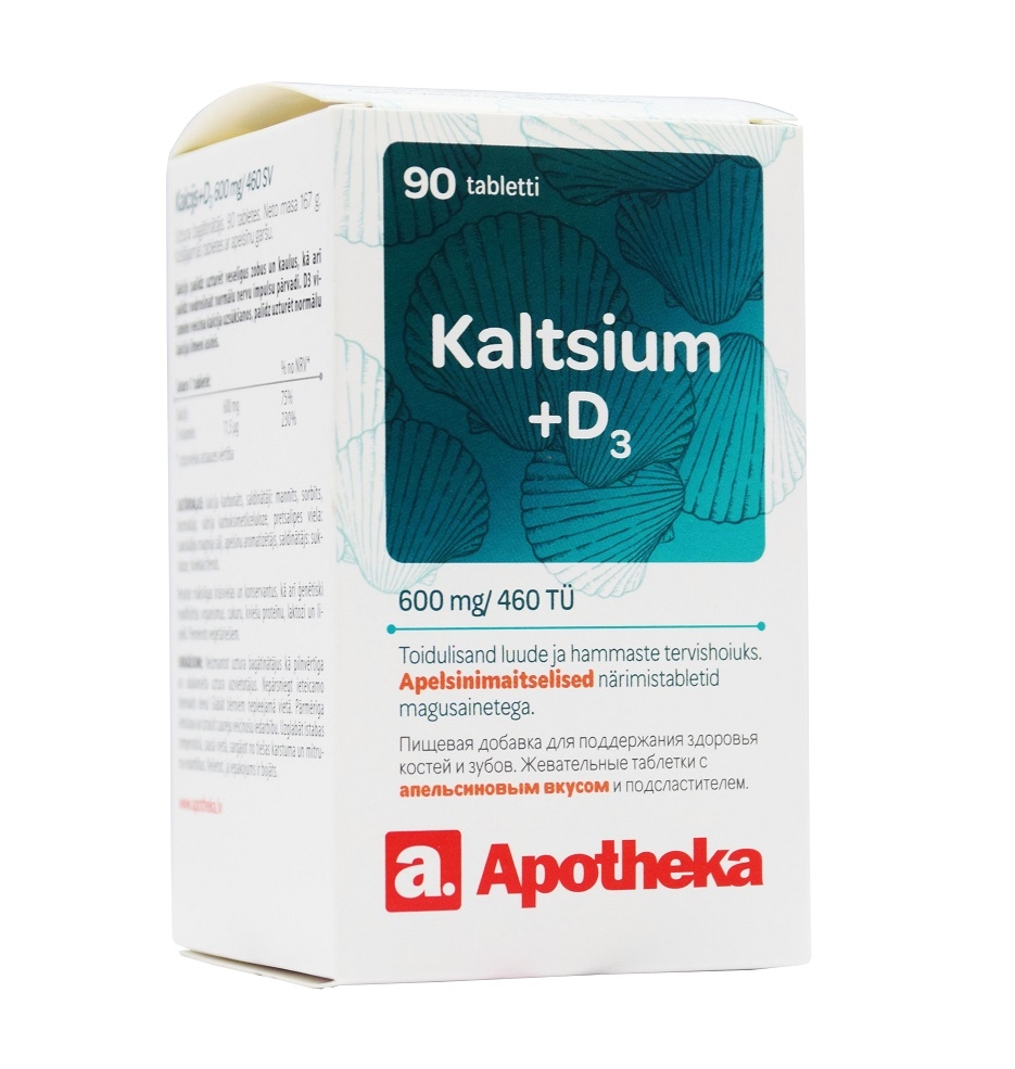 A. KALTSIUM+D3 600MG+460TÜ NÄRIMISTBL N90 (APELSIN) - Tootepilt 