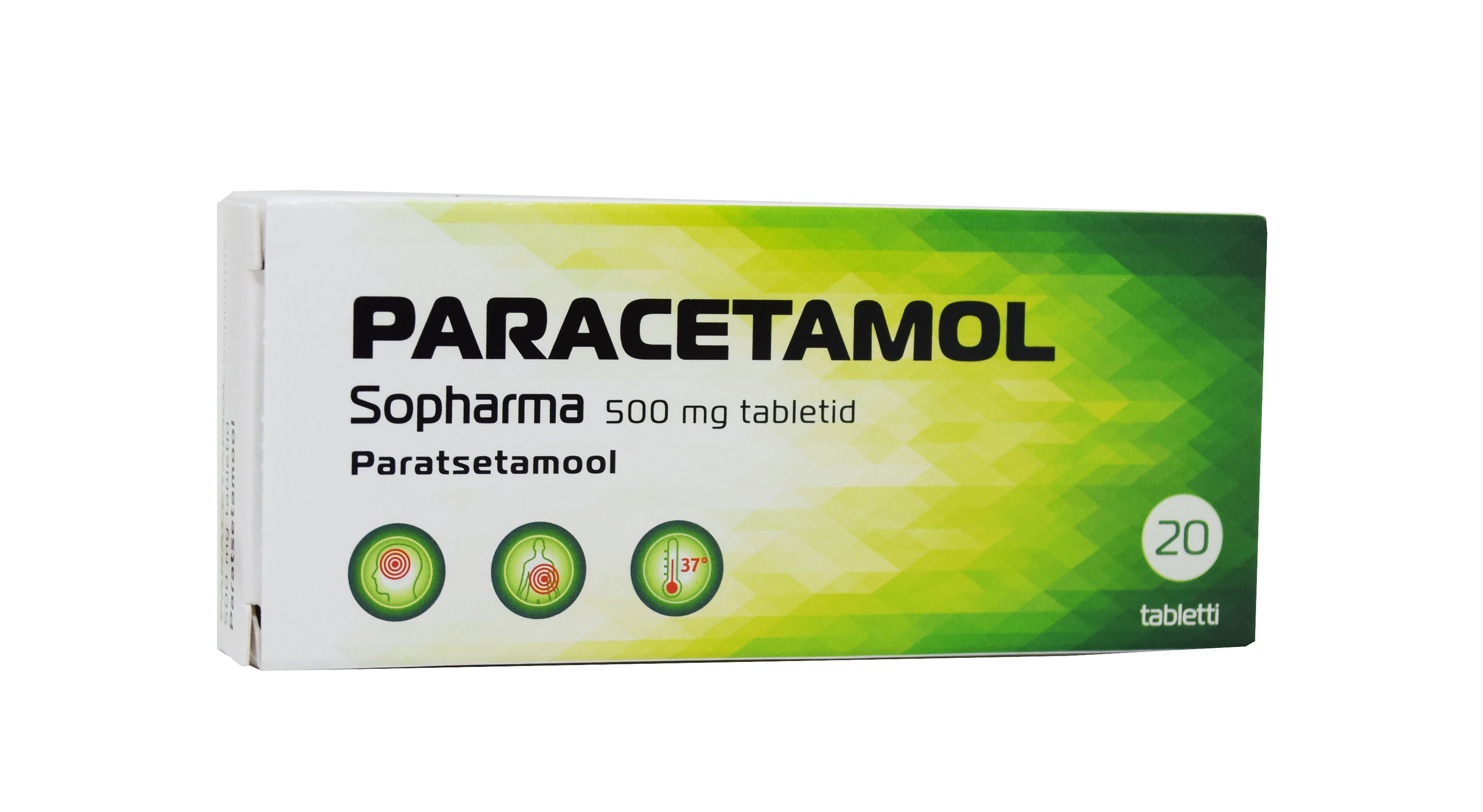 PARACETAMOL SOPHARMA TBL 500MG N20 - Tootepilt 