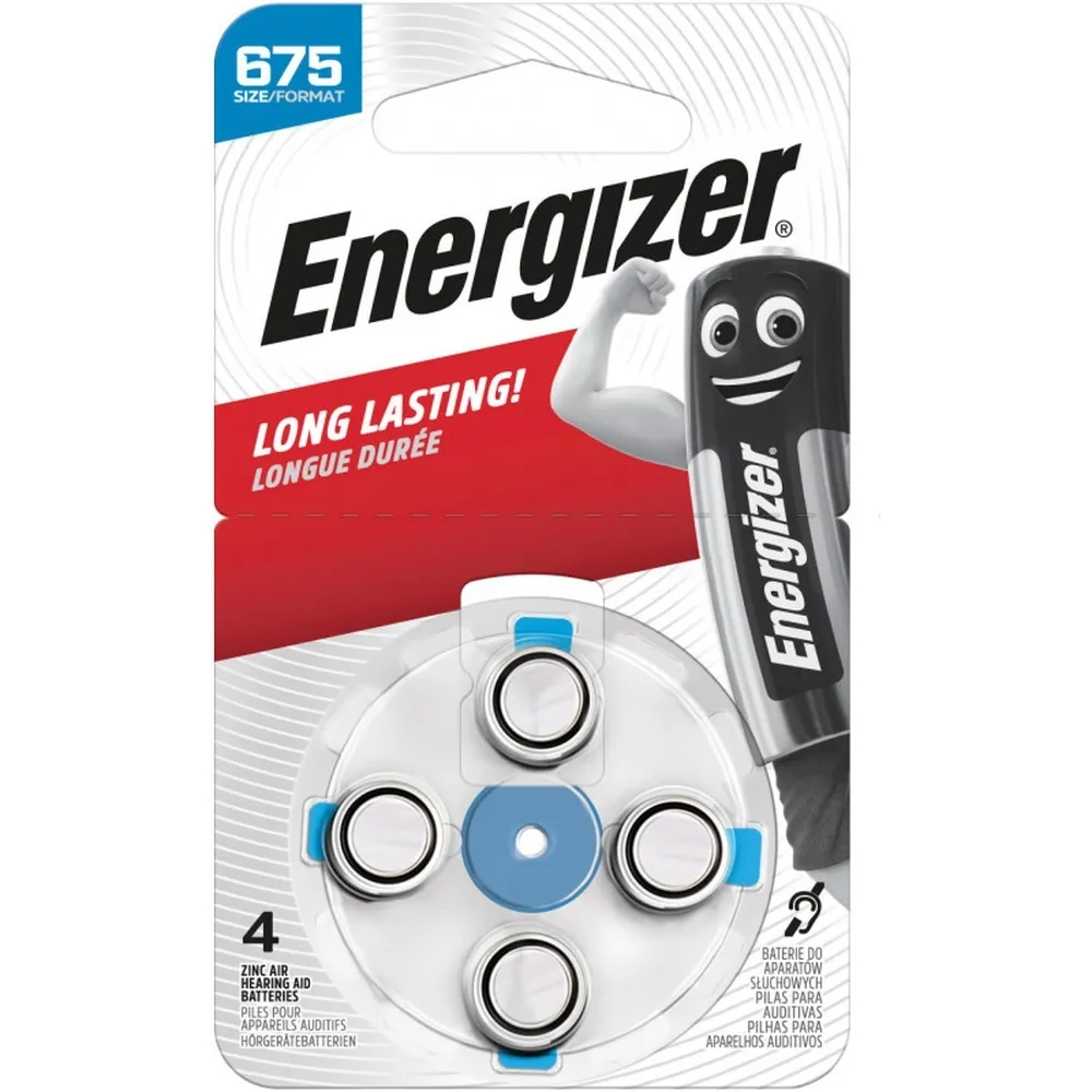 ENERGIZER KUULDEAPARAADI PATAREI AZ675DP-4 ZINC AIR N4 - Tootepilt 