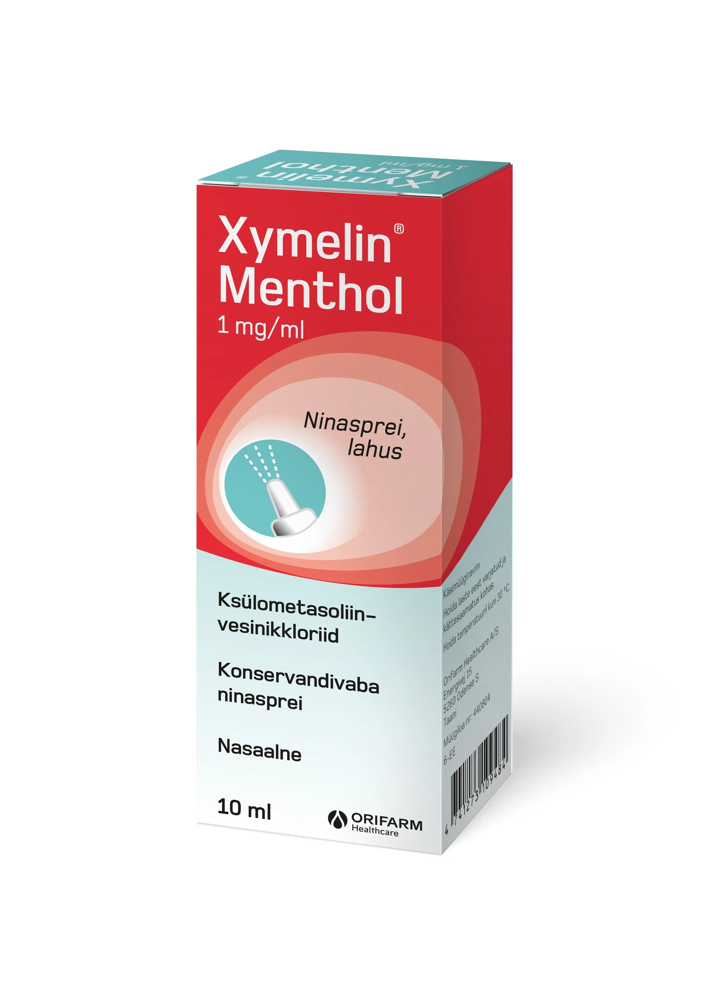 XYMELIN MENTHOL NINASPREI,LAHUS 1MG/ML 10ML N1 - Tootepilt 