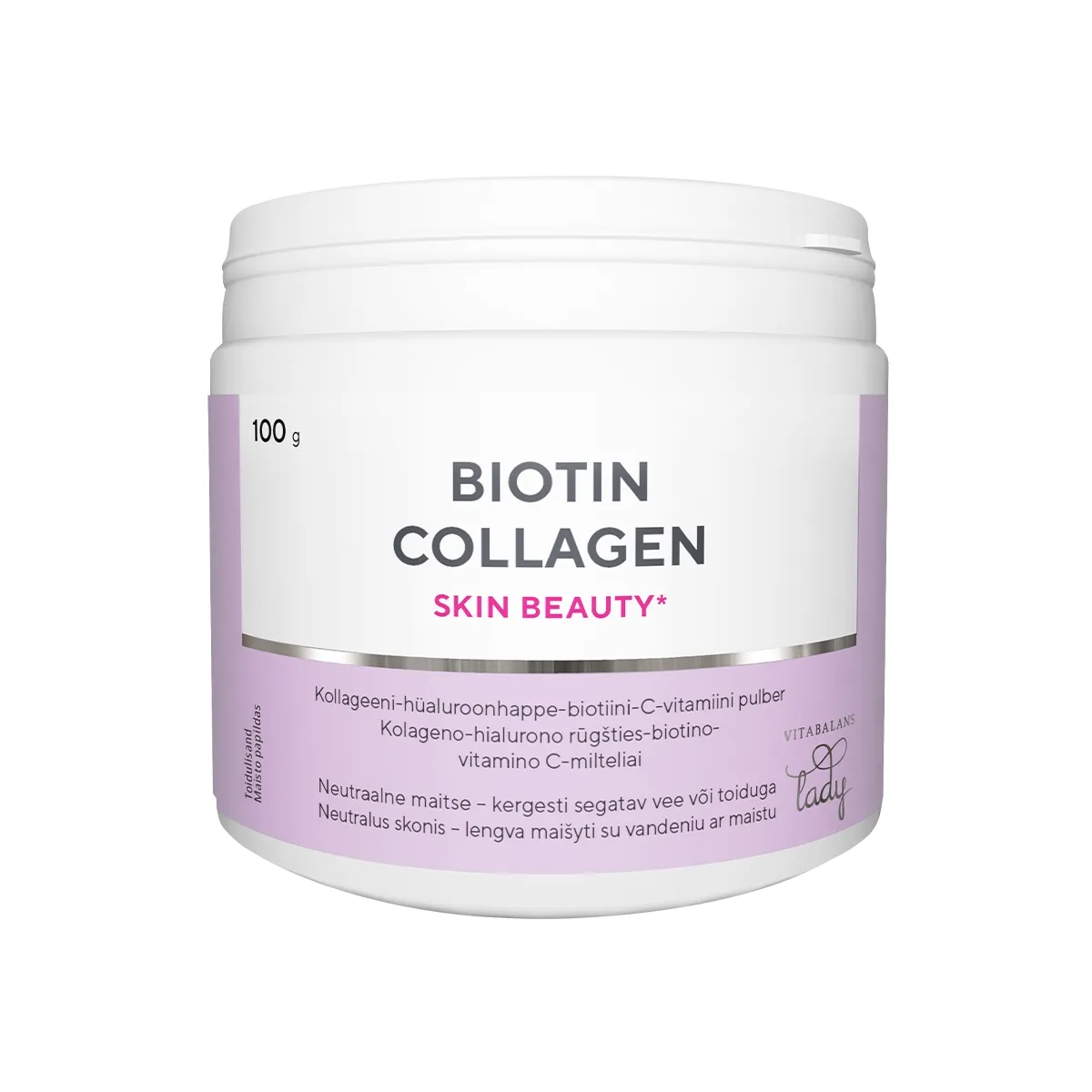 BIOTIIN COLLAGEN SKIN BEAUTY PULBER 100G - Tootepilt 2