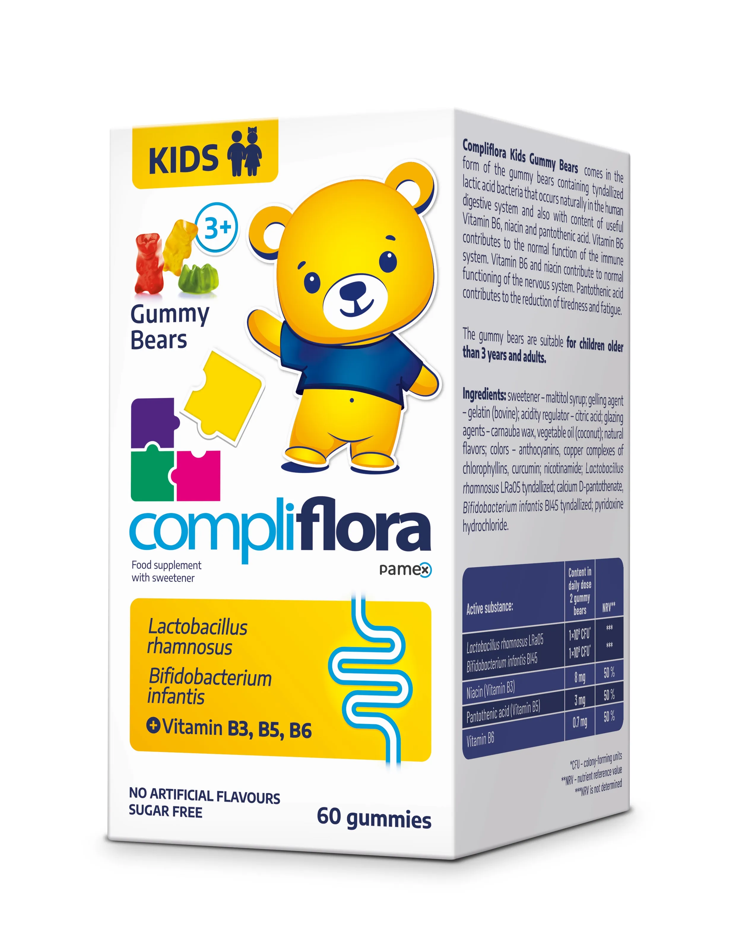 COMPLIFLORA KIDS GUMMY BEARS KUMMIKARUD N60 - Tootepilt 