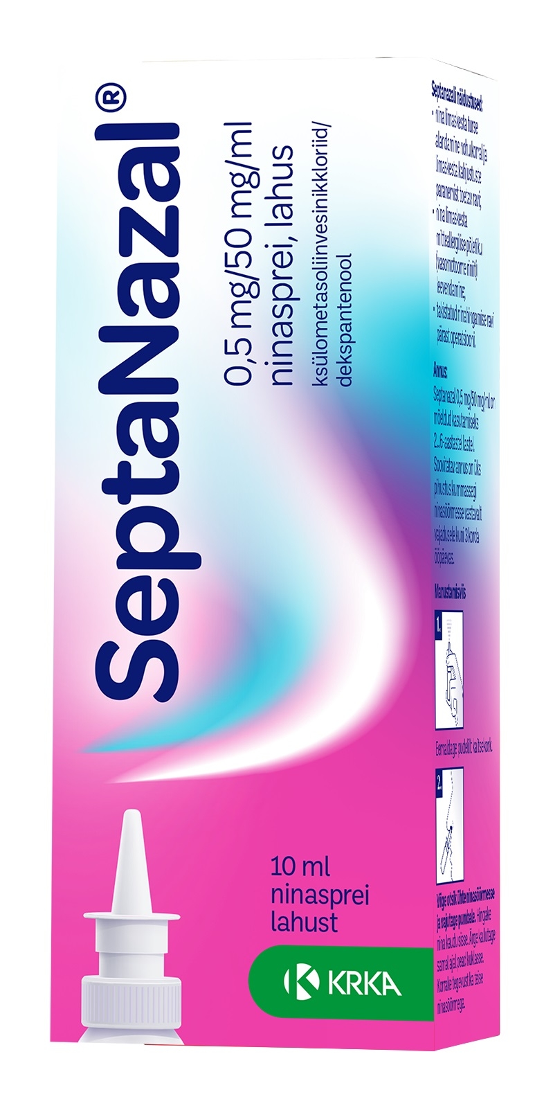 SEPTANAZAL NINASPREI 0.5MG+50MG/1ML 10ML N1 - Tootepilt 