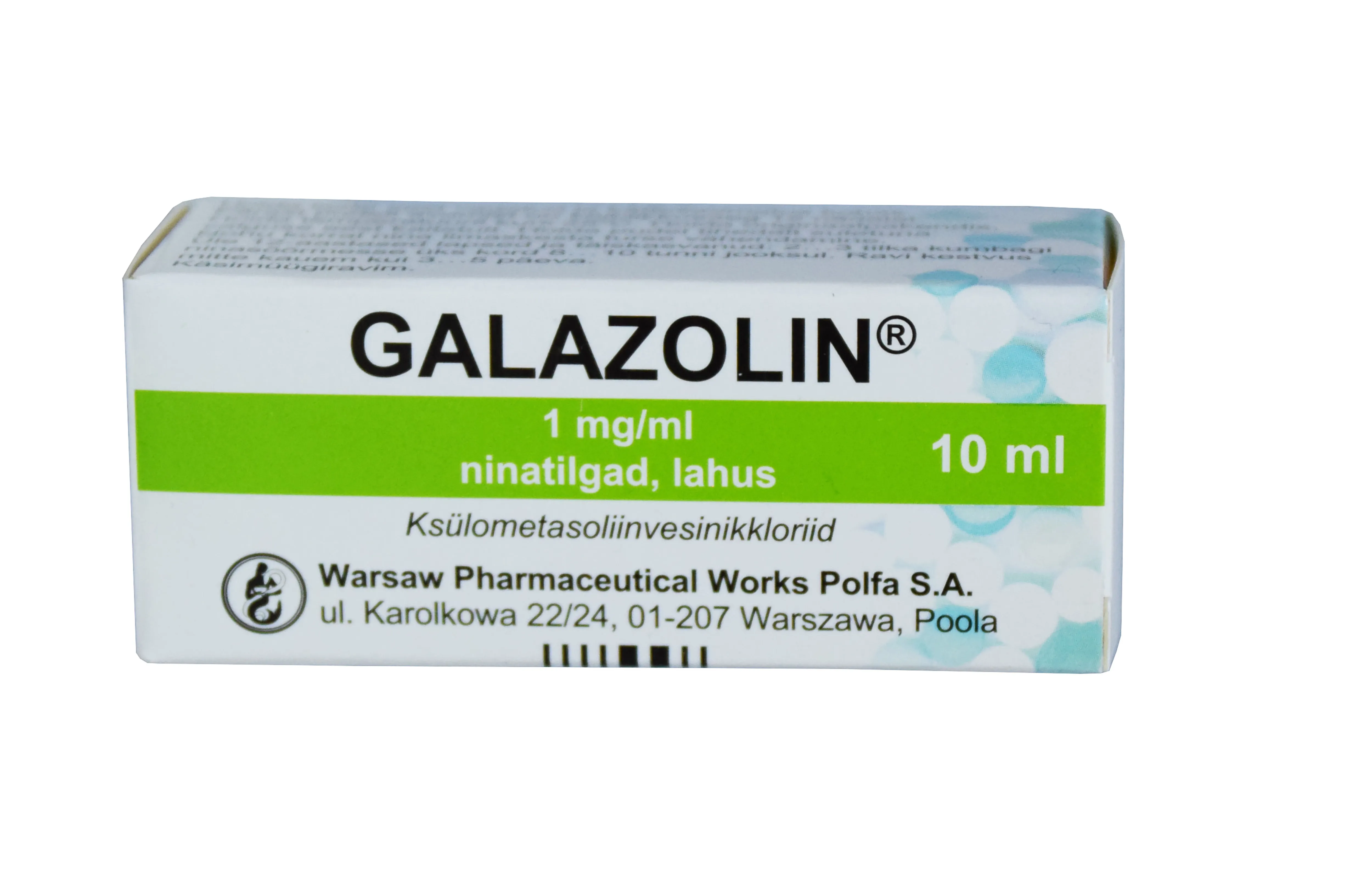 GALAZOLIN NINATILGAD 1MG/ML 10ML - Tootepilt 