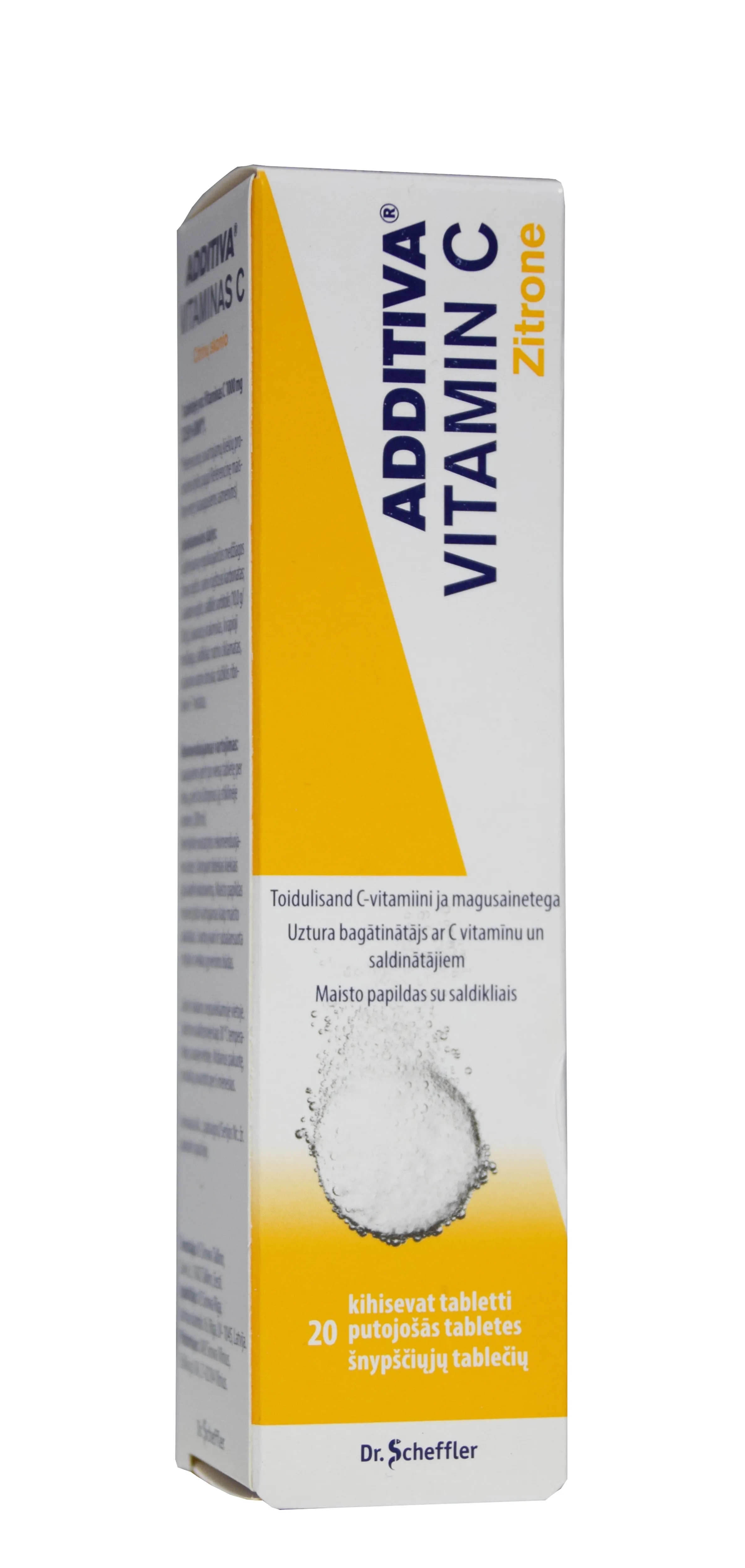 ADDITIVA VITAMIIN C ZITRONE KIHISEV TBL 1000MG N20 - Tootepilt 