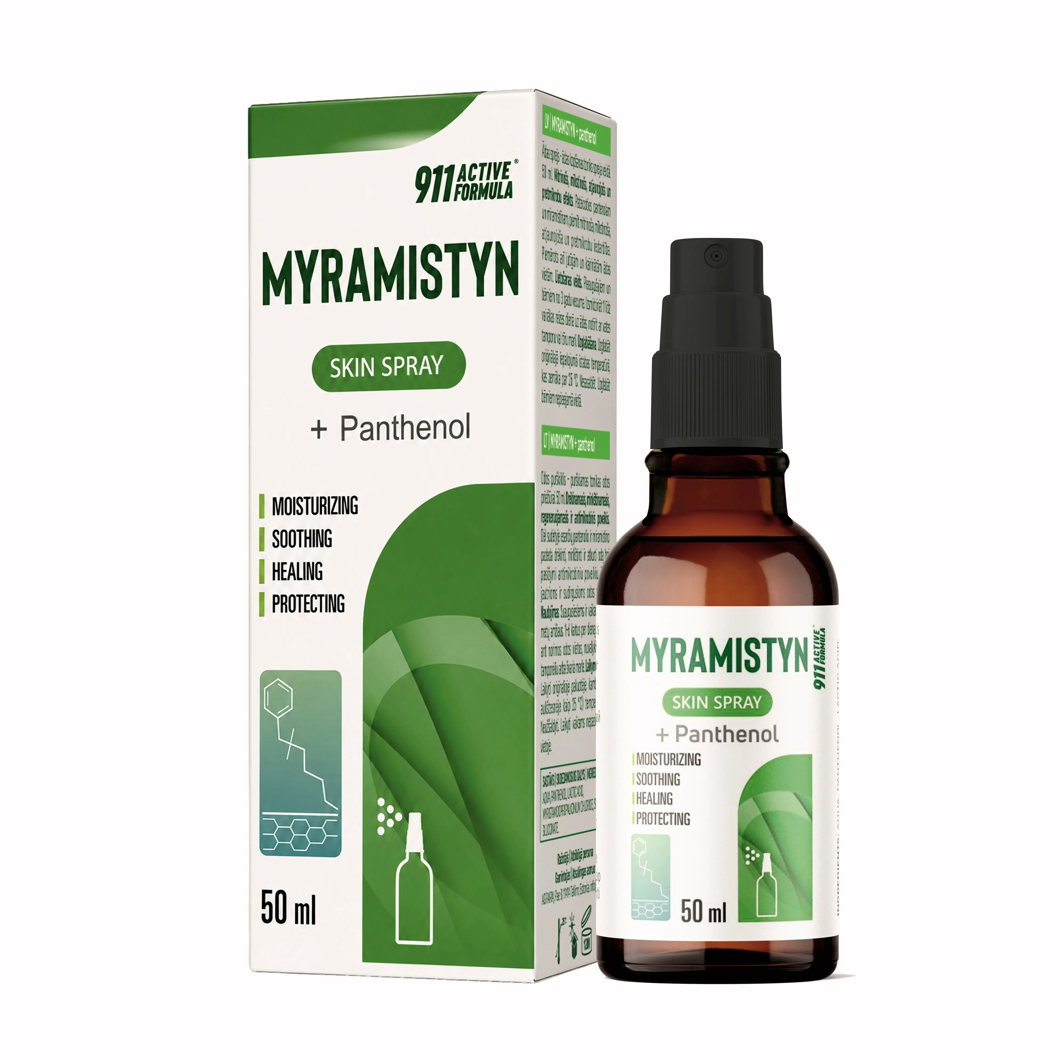 911 ACTIVE FORMULA MYRAMISTYN NAHASPREI+PANTENOOL 50ML - Tootepilt 