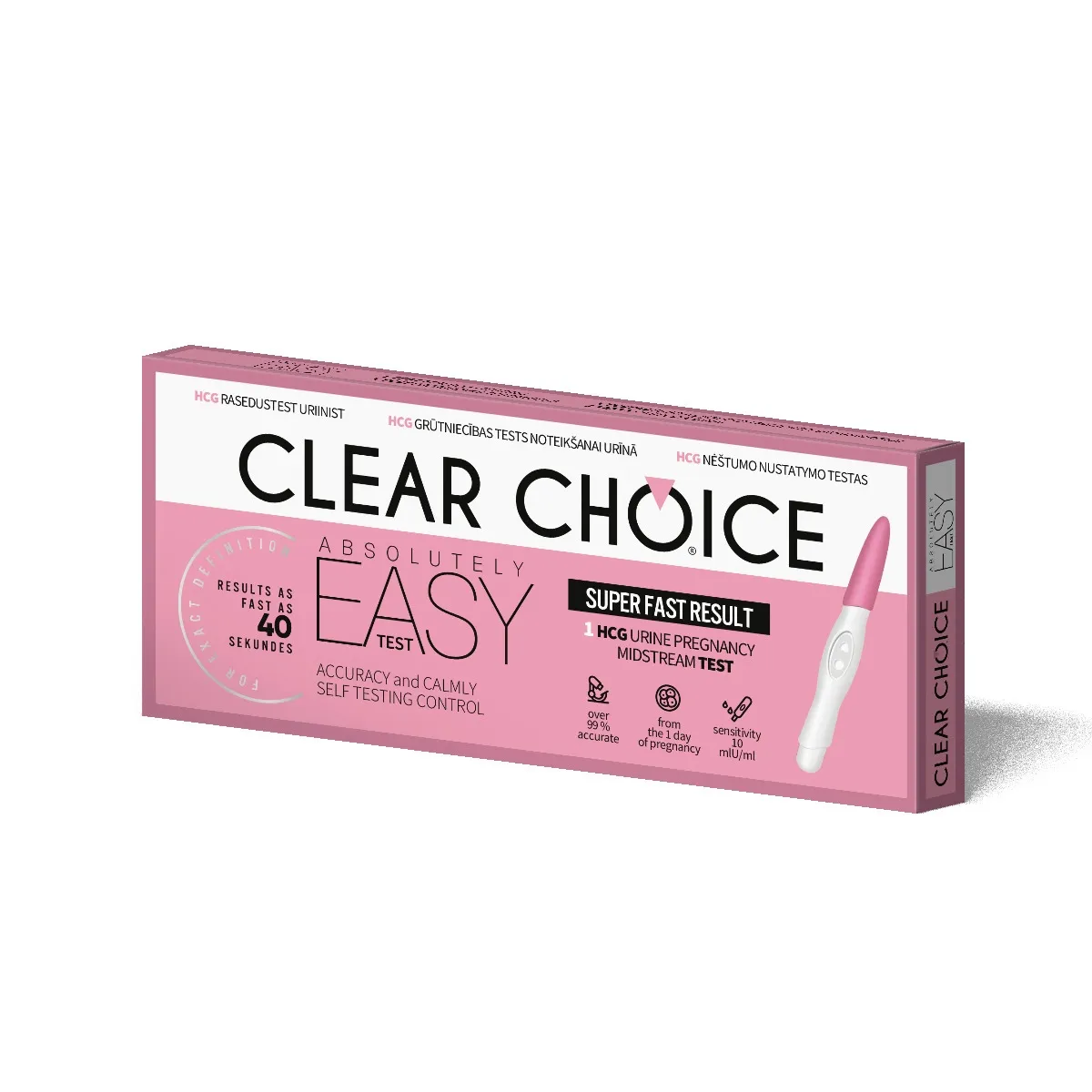 RASEDUSTEST CLEAR CHOICE EASY - Tootepilt 
